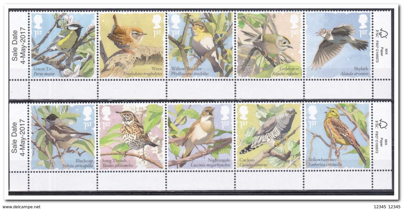 Engeland 2017, Postfris MNH, Birds - Nuovi