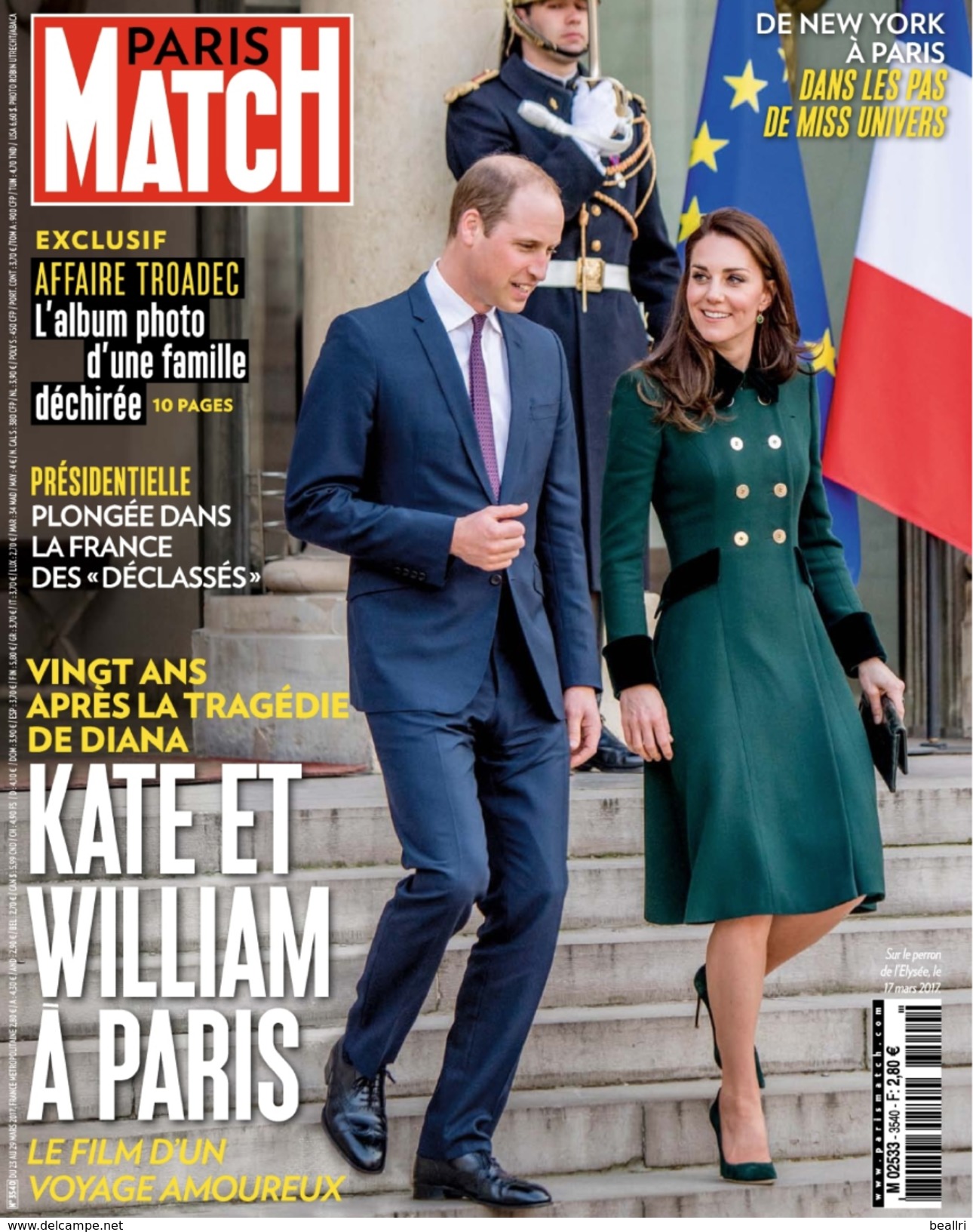 Paris Match N° 3540 - Kate Et William D'Angleterre à Paris - 23 Mars 2017 - General Issues