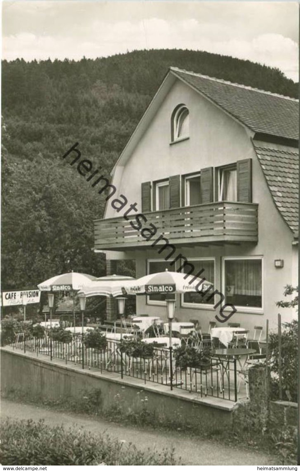 Huzenbach - Café-Pension Fahrner - Besitzer E. Fahrner - Foto-AK - Verlag A. Hermann & Co. Stuttgart - Baiersbronn