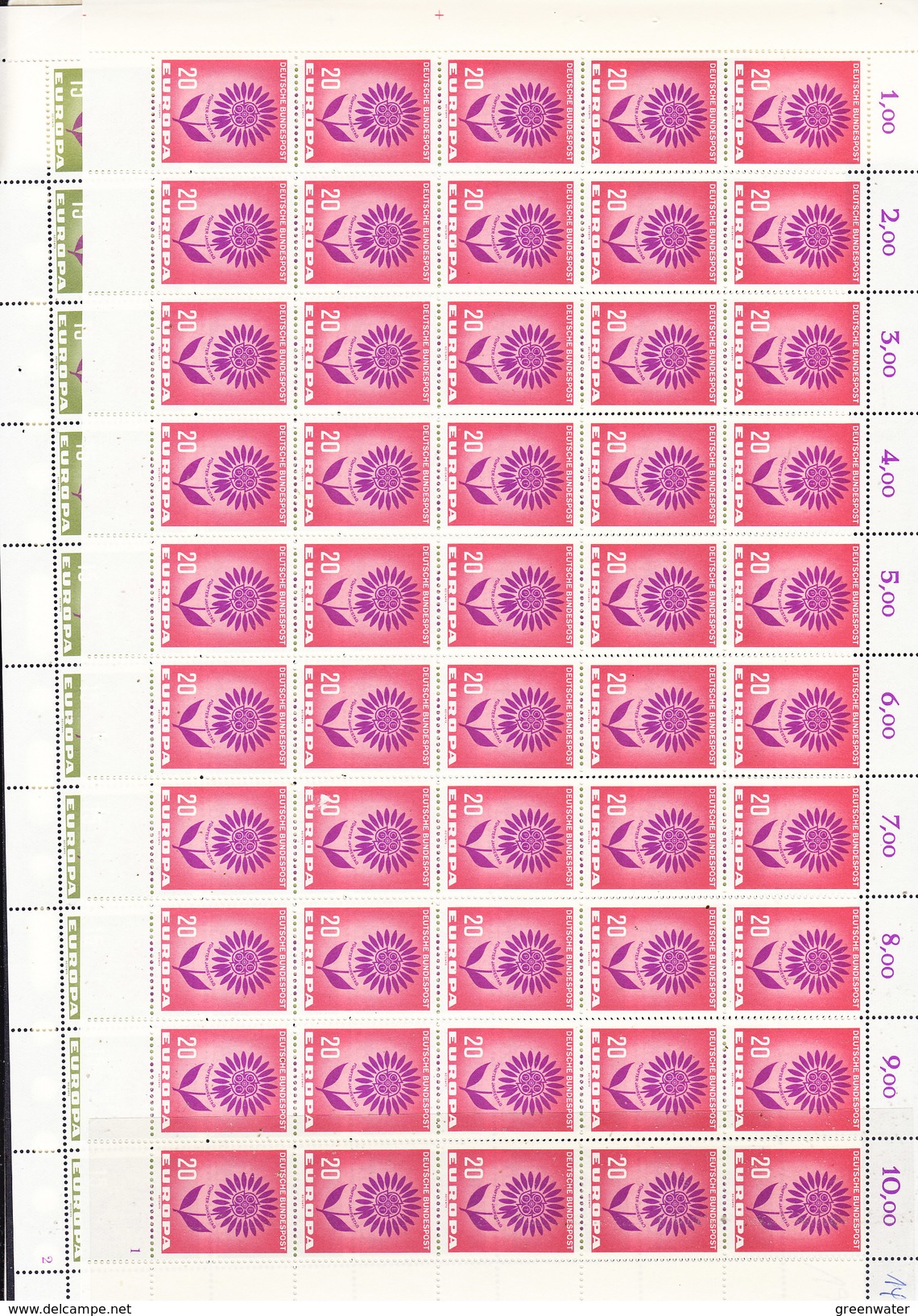 Europa Cept 1964 Germany 2v Sheetlets Of 50v ** Mnh (CO322) - 1964