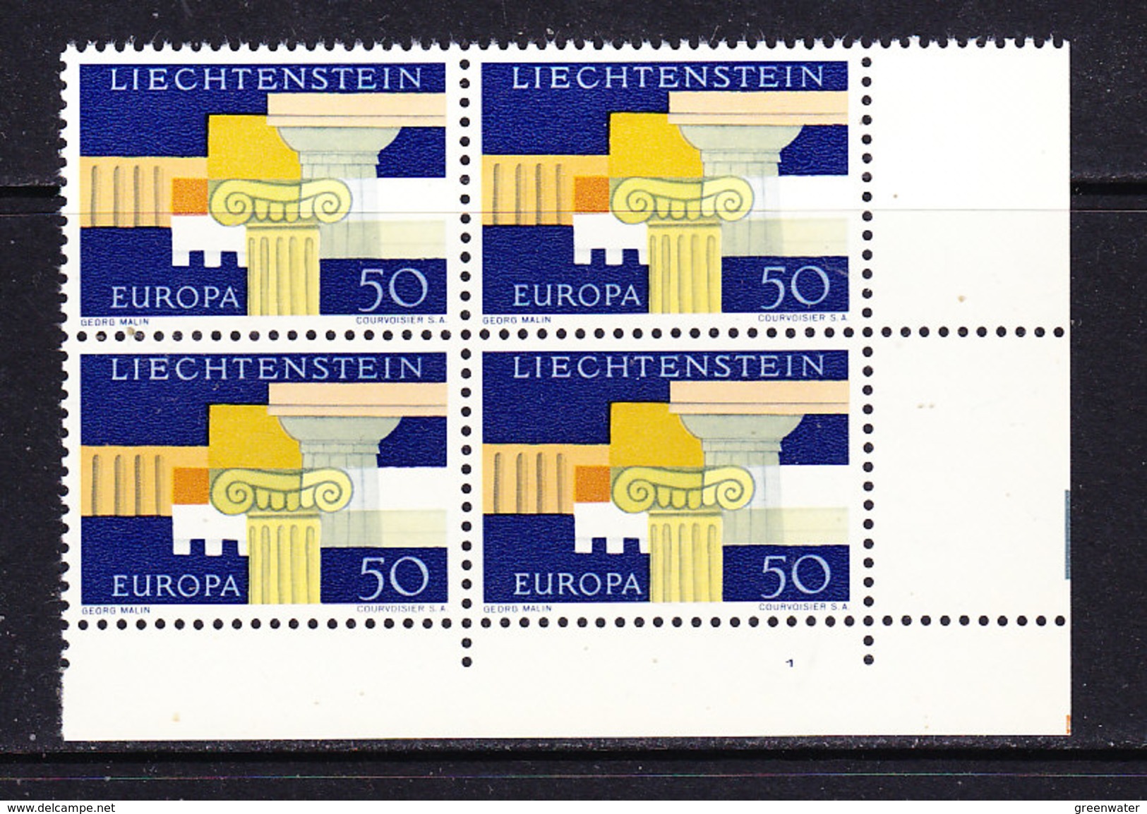 Europa Cept 1963 Liechtenstein 1v Bl Of 4 ** Mnh (CO327) - 1963