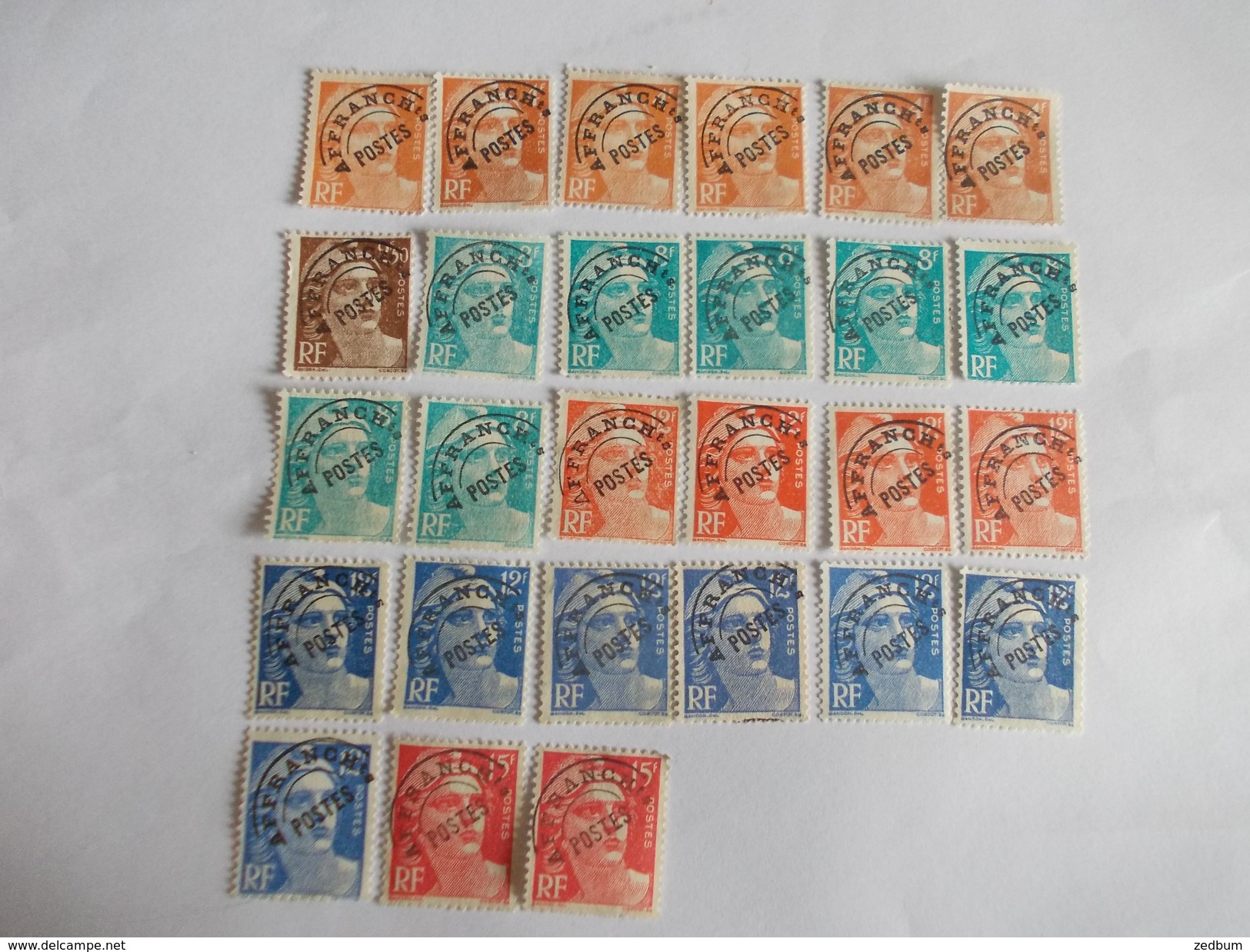 TIMBRE France Marianne Type Gandon Préobliteré Valeur Mini 24.10 &euro; - Used Stamps