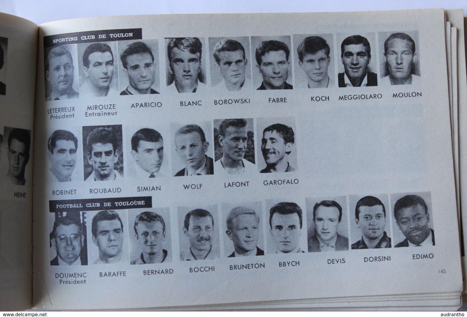 Bible pratique football saison 1964 1965 Glowacki Hidalgo Jean Djorkaeff Novak Suaudau Herbin