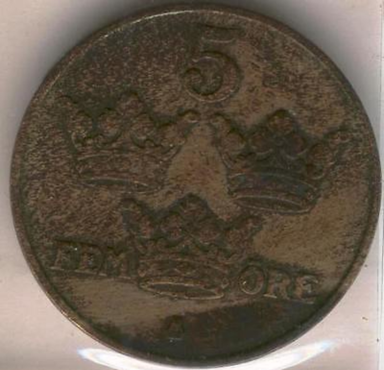 Coin 244 Sweden 1912 Ancient 5 Ore - Suède
