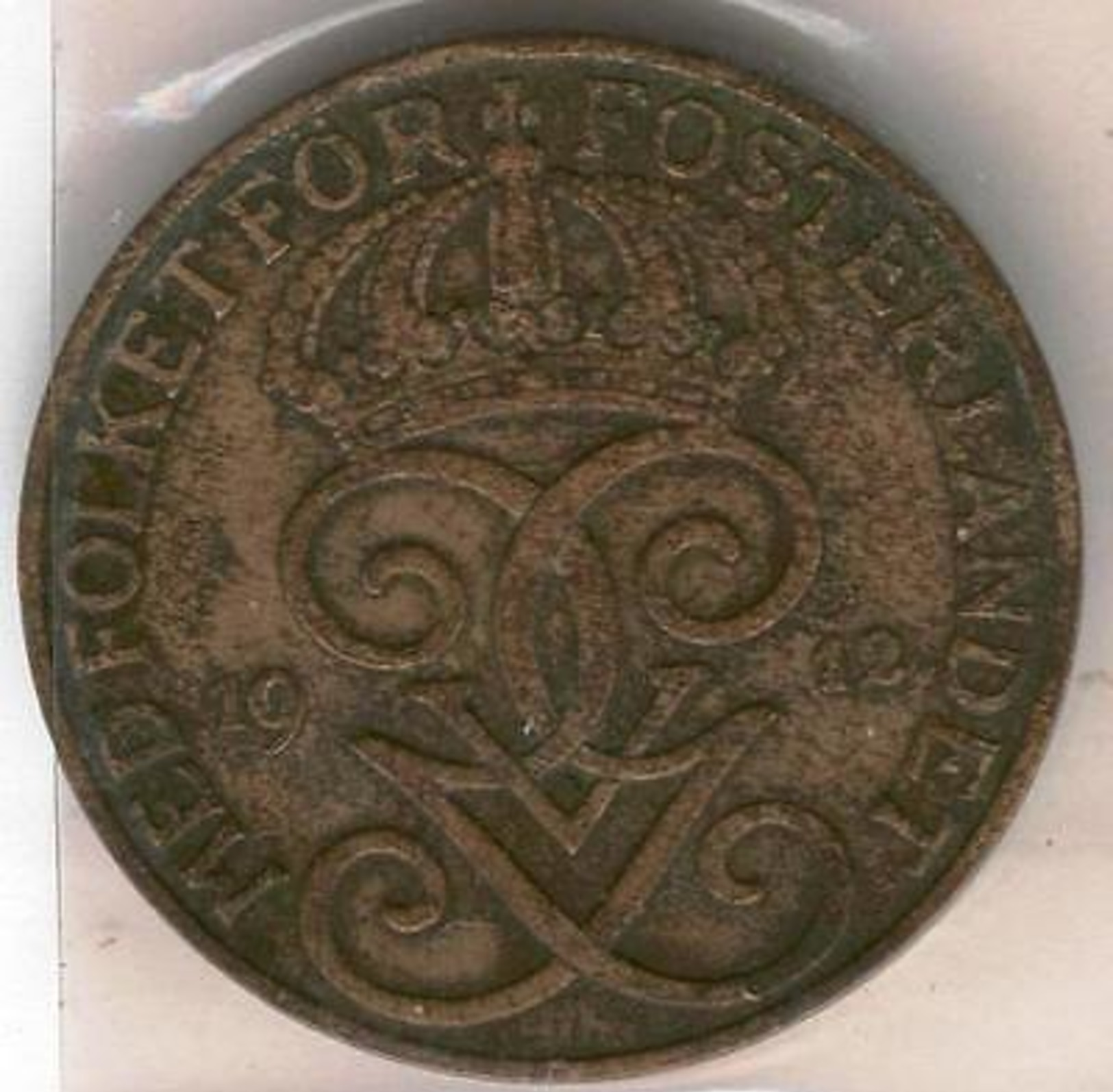 Coin 244 Sweden 1912 Ancient 5 Ore - Suède