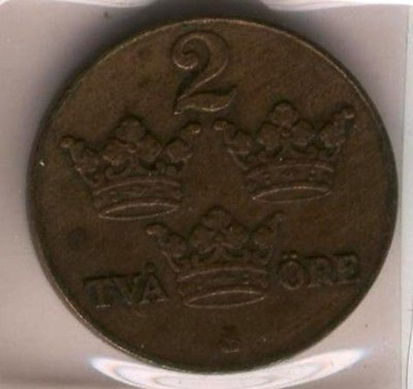 Coin 201 Sweden 1937 Value 2 Ore Ancient - Suède