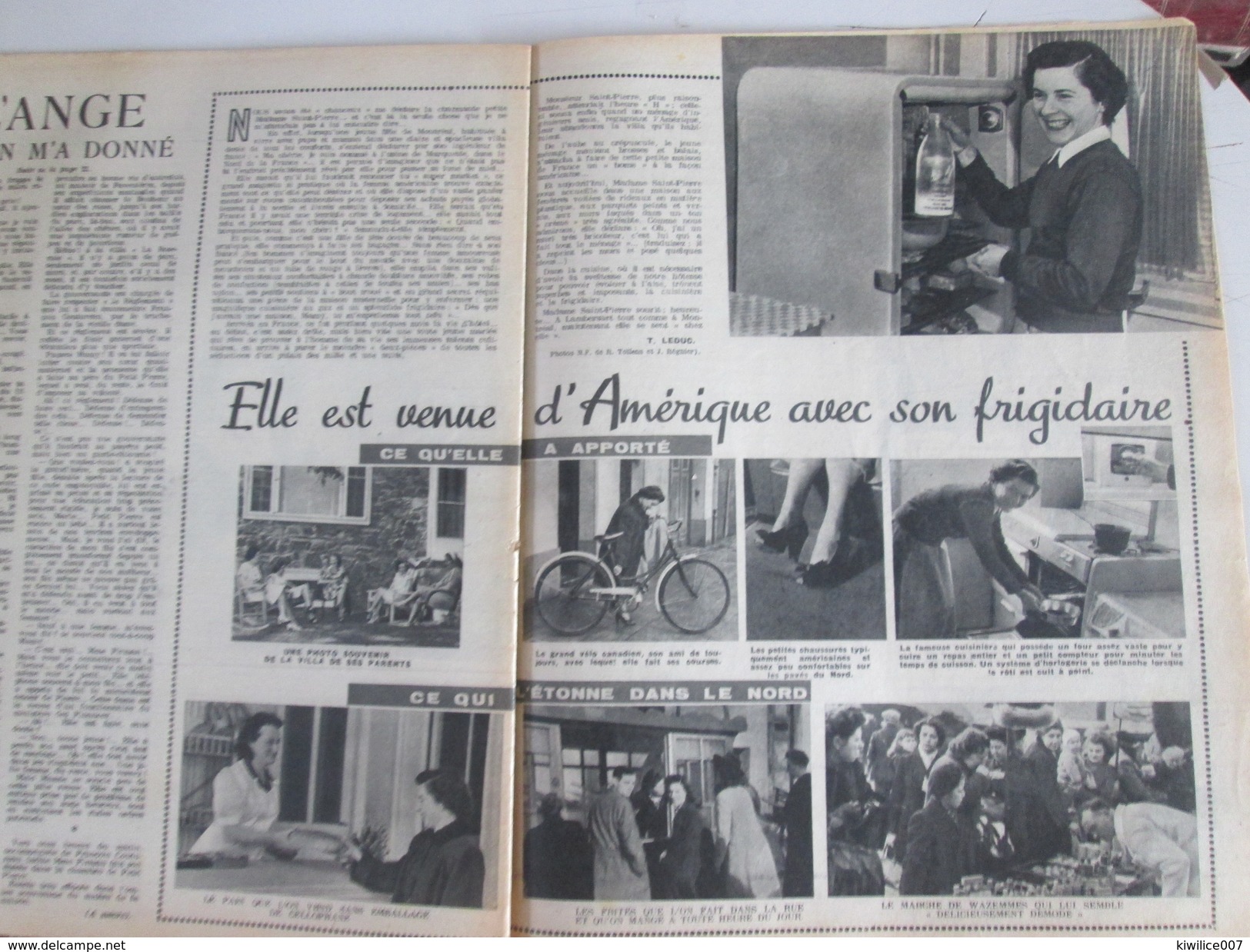 1950 Mme Saint-Pierre De Montréal Démanage à LAMBERSART     Avec Son Frigidaire - Lambersart