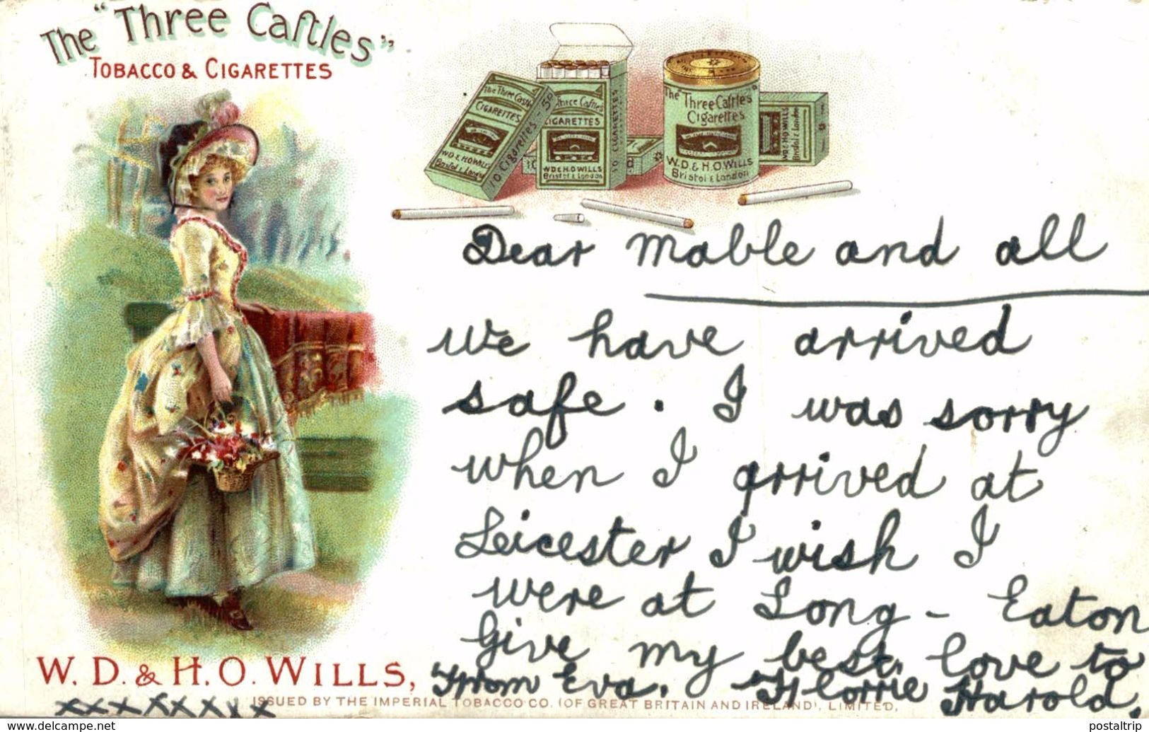 WD AND HO WILLS   THE THREE CAFTLES  1905 - Publicité