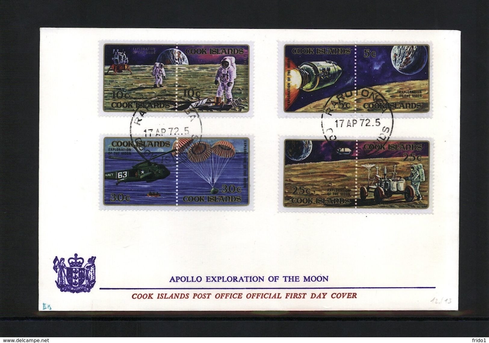 Cook Islands Raumfahrt / Space Apollo FDC - Océanie