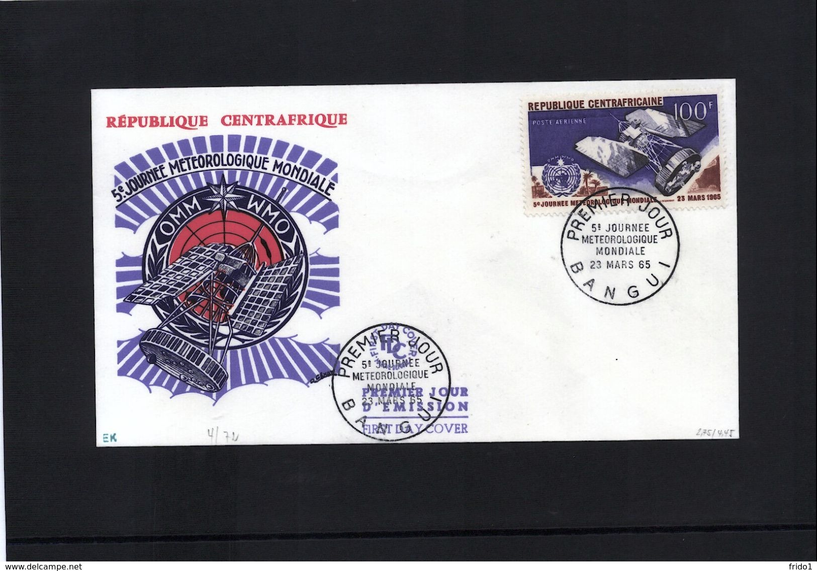 Central African Republic Raumfahrt / Space  - Meteorology FDC - Africa