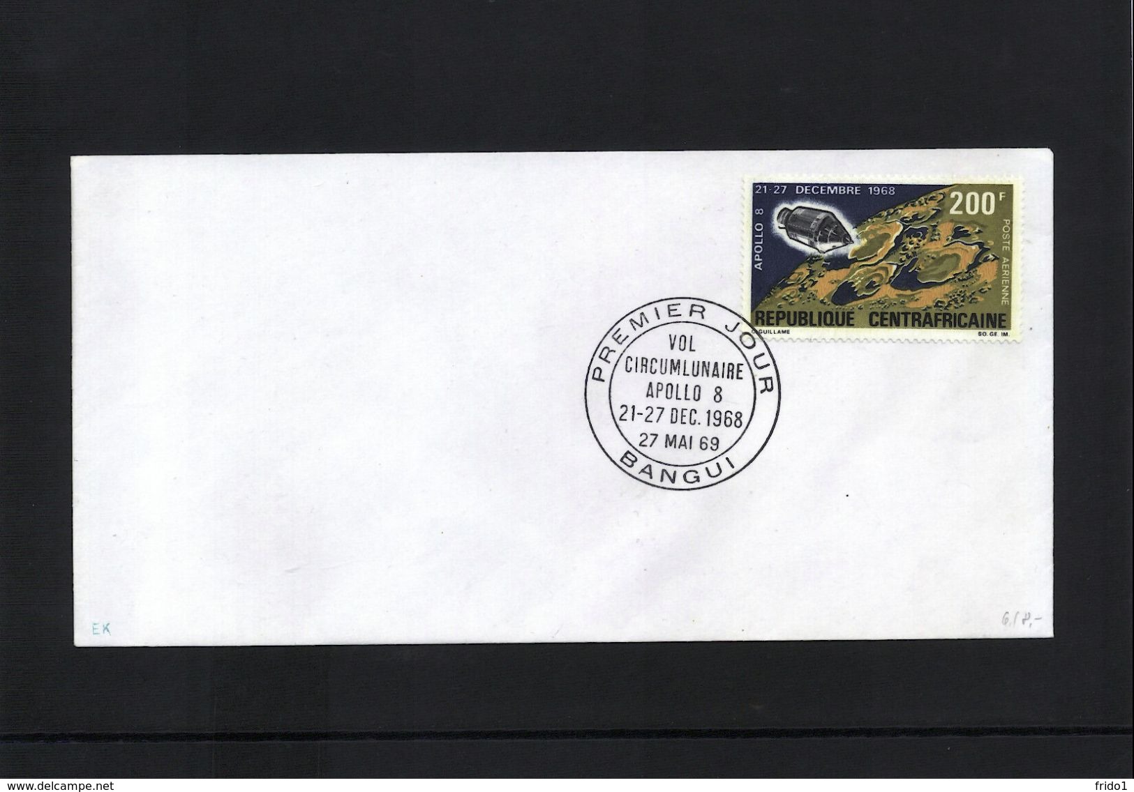 Central African Republic Raumfahrt / Space  - Apollo 8 FDC - Africa