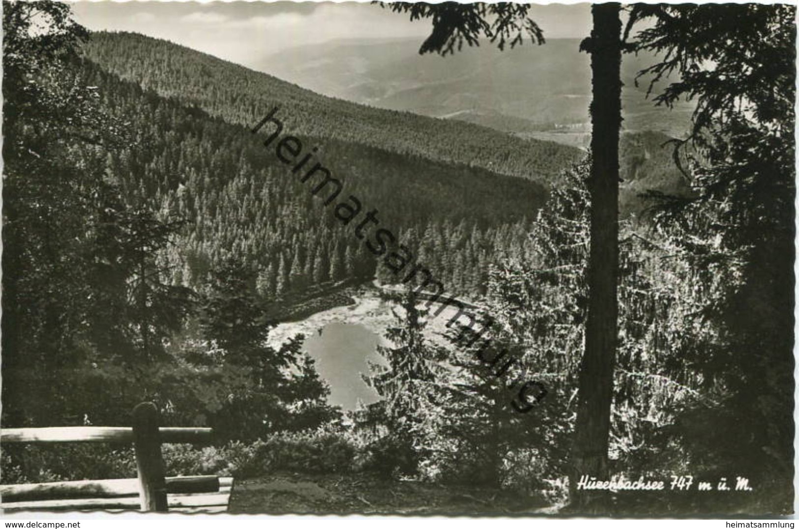 Huzenbach - Huzenbachsee - Foto-AK - Verlag A. Hermann & Co. Stuttgart - Baiersbronn