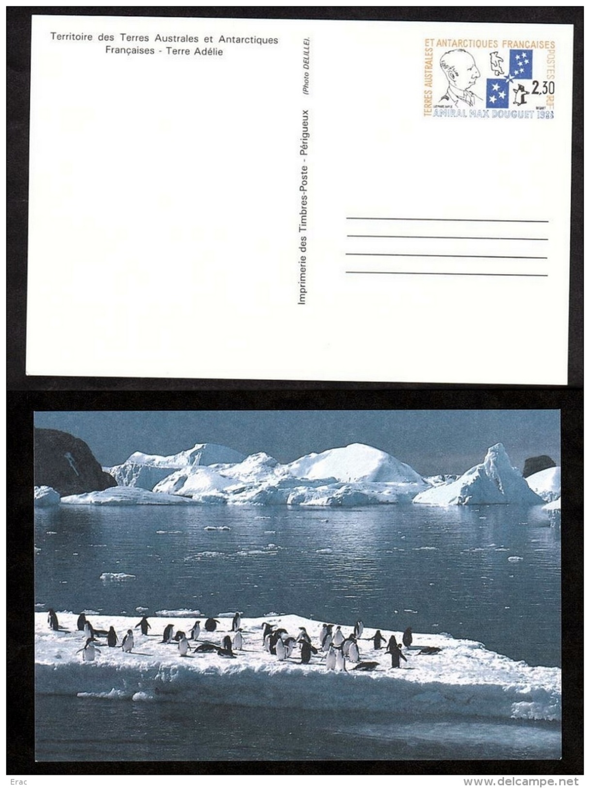 TAAF - 1991 - Carte Postale - Entier Postal - Amiral Max Douguet - Postal Stationery