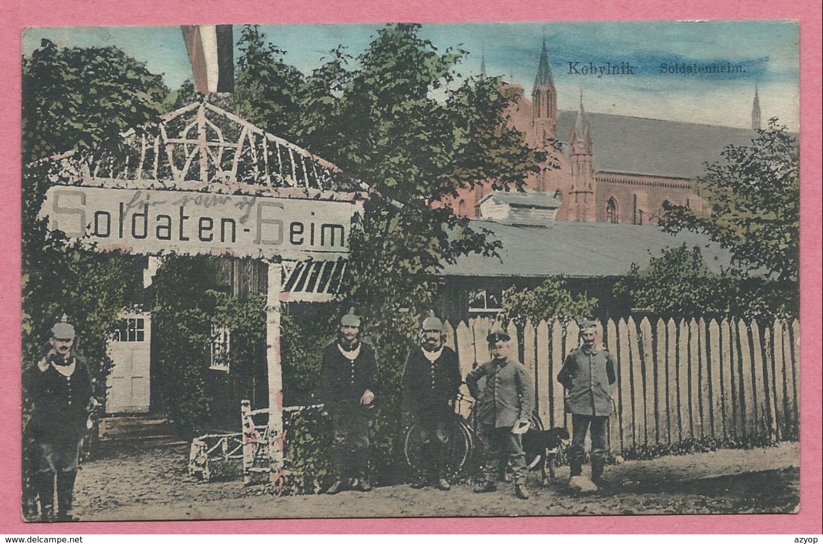 Bielorussie - KOBYLNIK - Soldatenheim - Cachet Landsturm Infanterie Bataillon Colmar - Guerre 14/18 - Feldpost - 3 Scans - Belarus