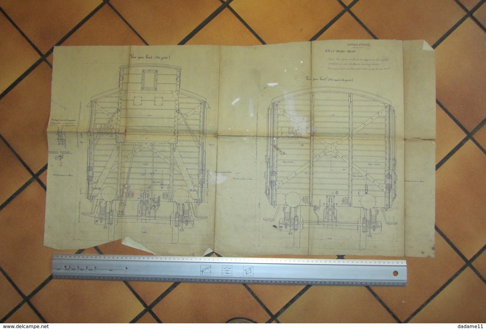 Plan De Wagon  SNCF  Avant 1940 Original - Machines