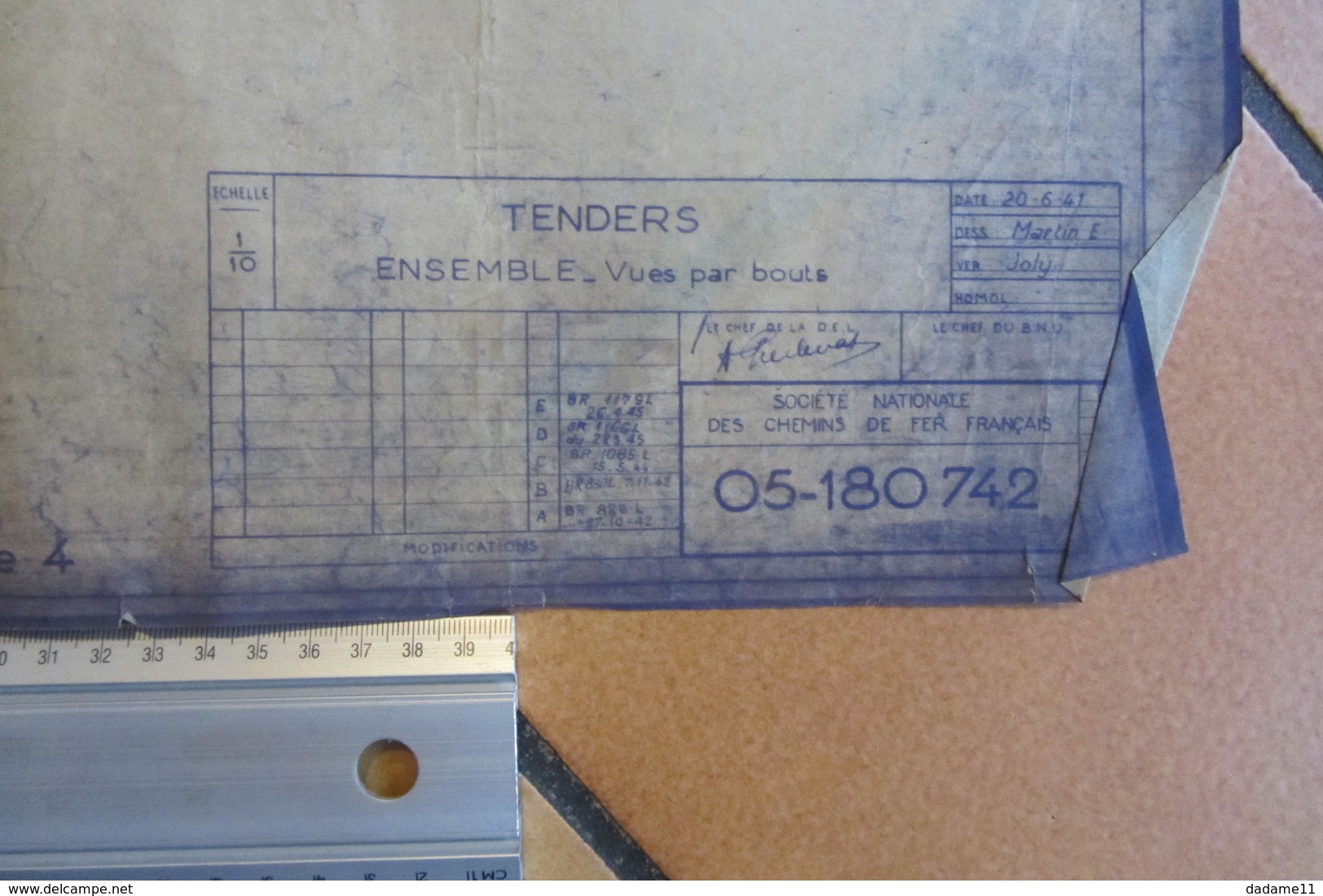 Plan De Tenders  SNCF  1941 - Machines