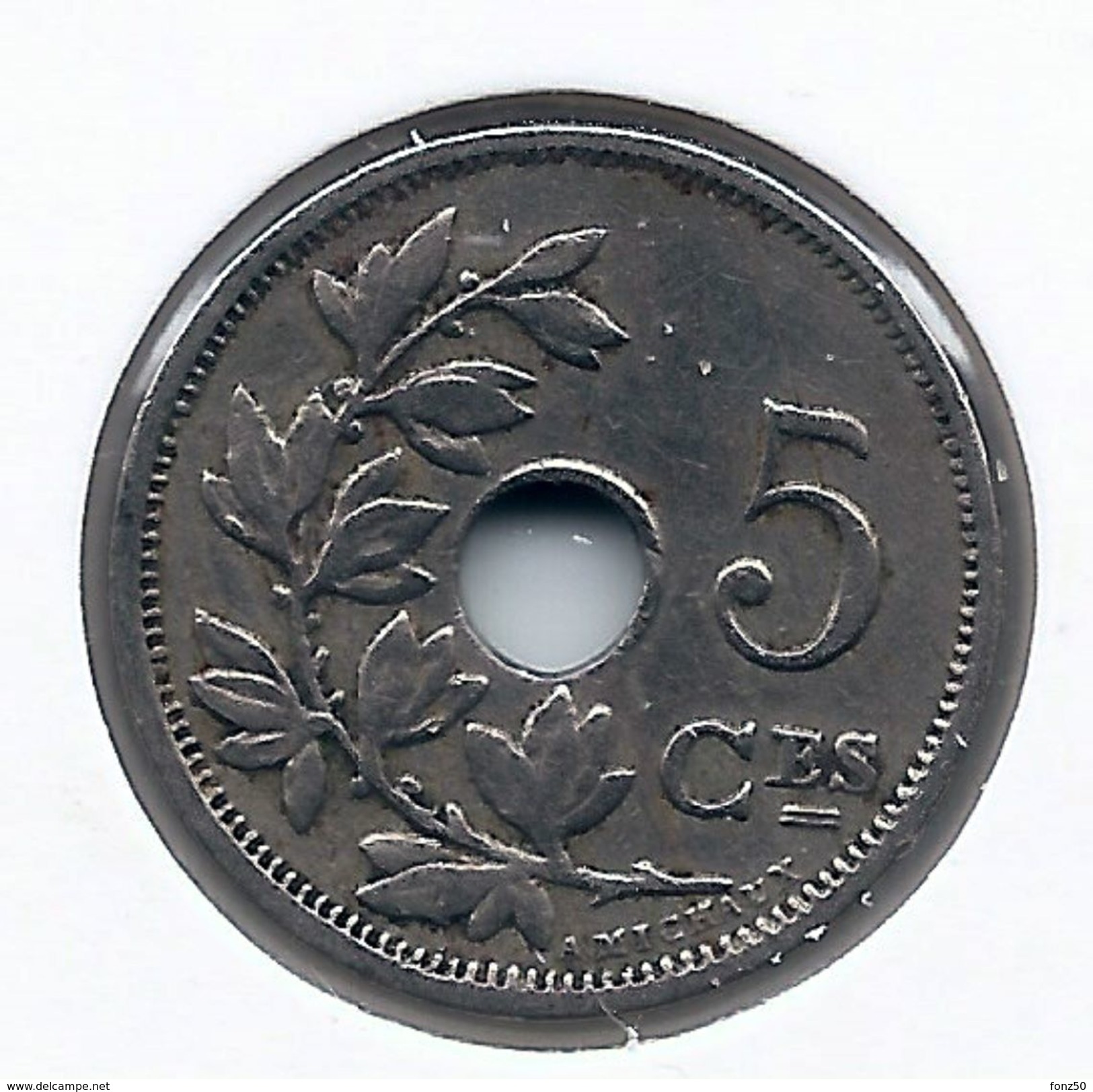 ALBERT I * 5 Cent 1913 Frans * Nr 9624 - 5 Cents
