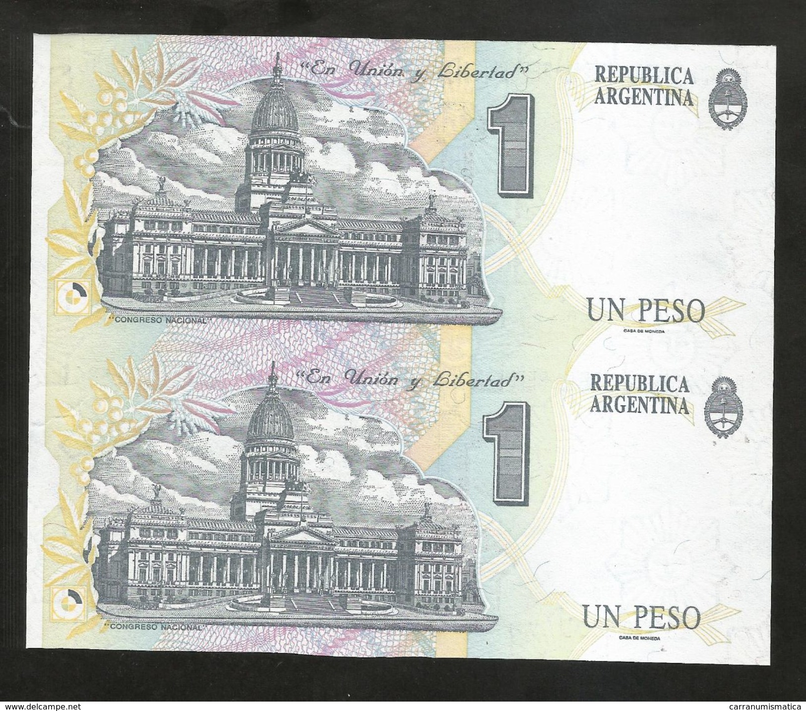 Uncut Banknotes - ARGENTINA - BANCO CENTRAL De La REPUBLICA ARGENTINA - 1 PESO (1992/1994) - Argentine