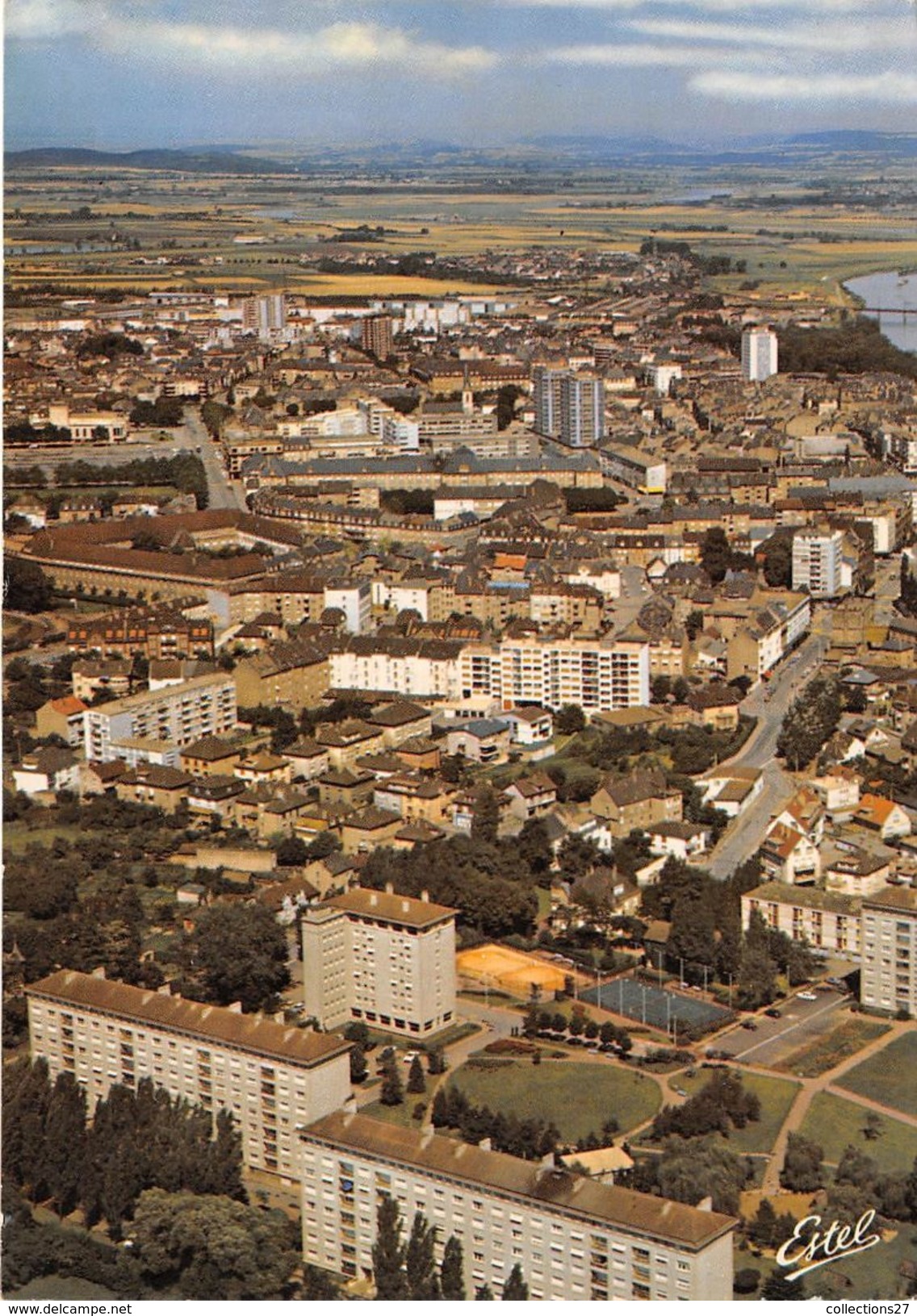 57-THIONVILLE- VUE GENERALE AERIENNE DE LA VILLE , CÔTE SUD OUEST - Thionville