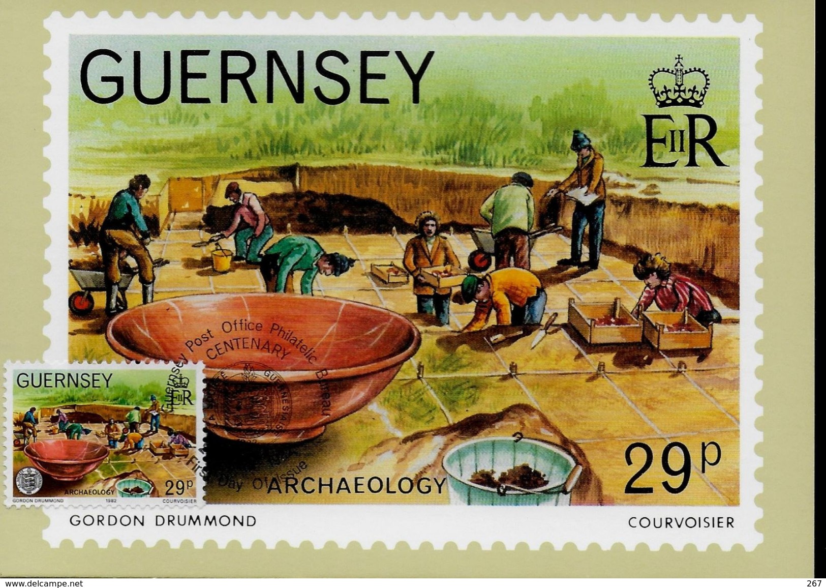 GUERNESEY Carte Maxi 1982 Archeologie - Archäologie