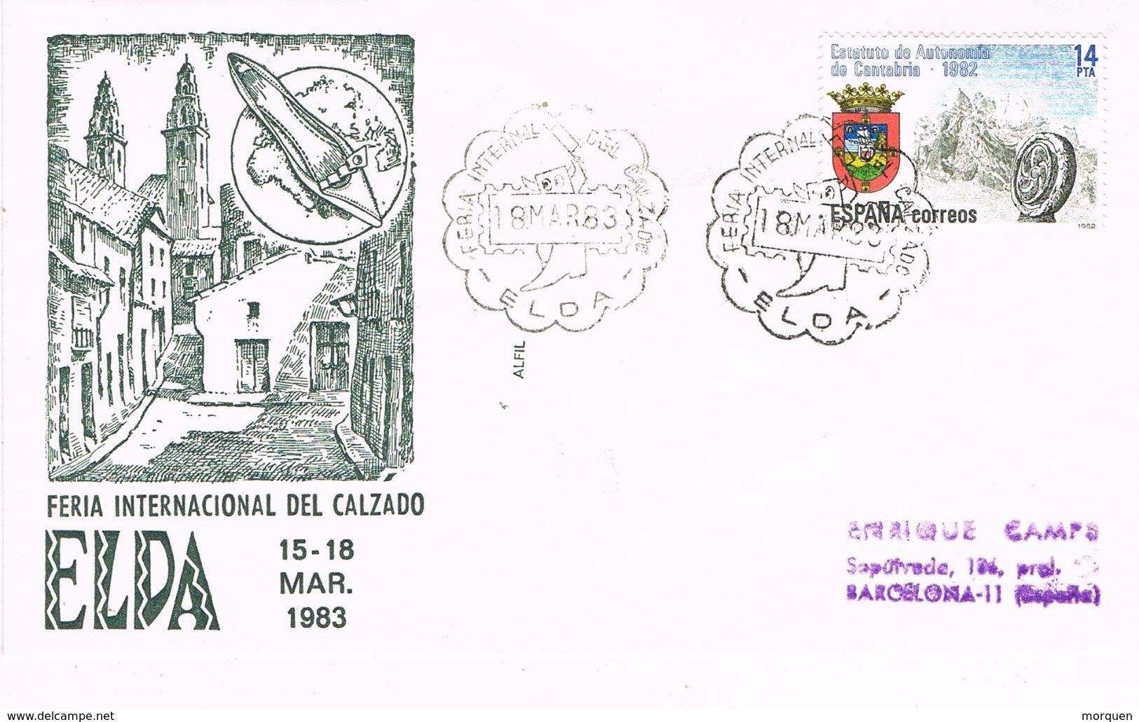 24995. Carta Exposicion ELDA (Alicante) 1983. Feria Del Calzado - Cartas & Documentos