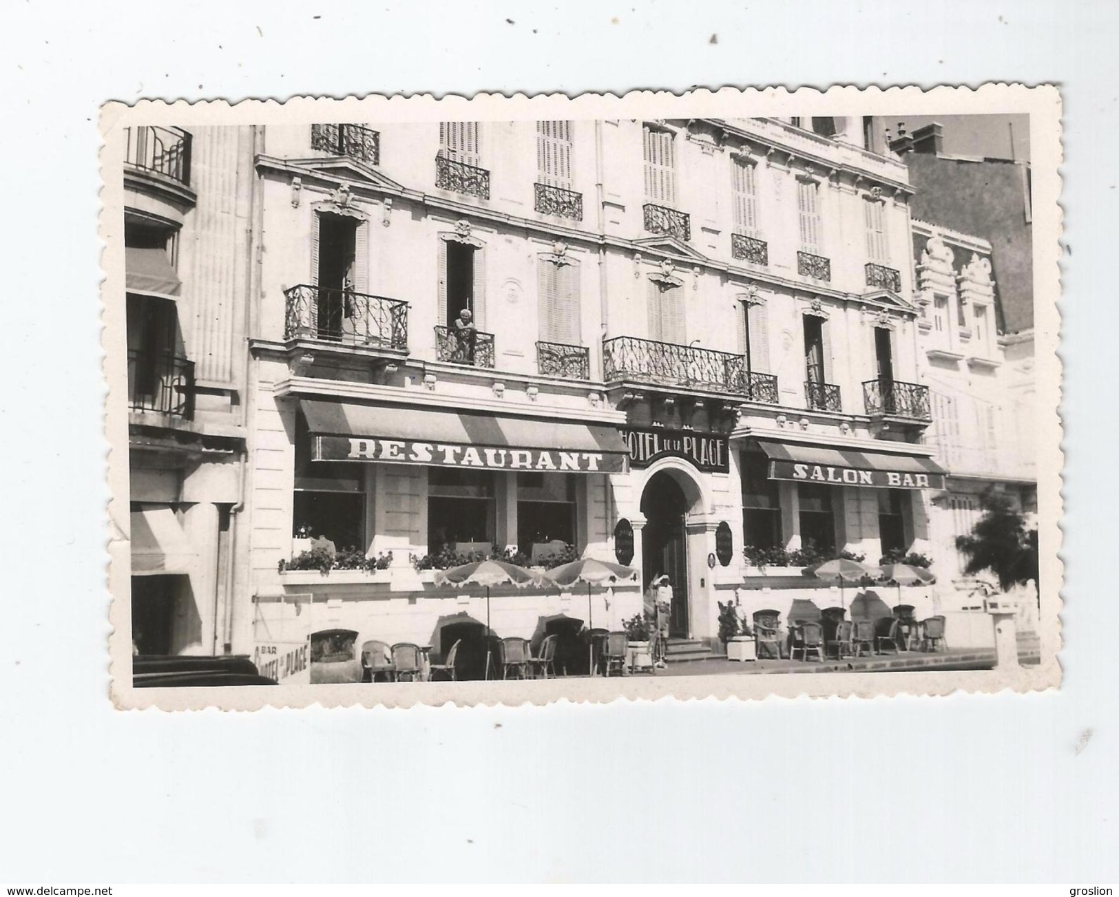 LES SABLES D'OLONNE (VENDEE) CARTE PHOTO DE L'HOTEL RESTAURANT DE LA PLAGE SUR LE REMBLAI - Sables D'Olonne