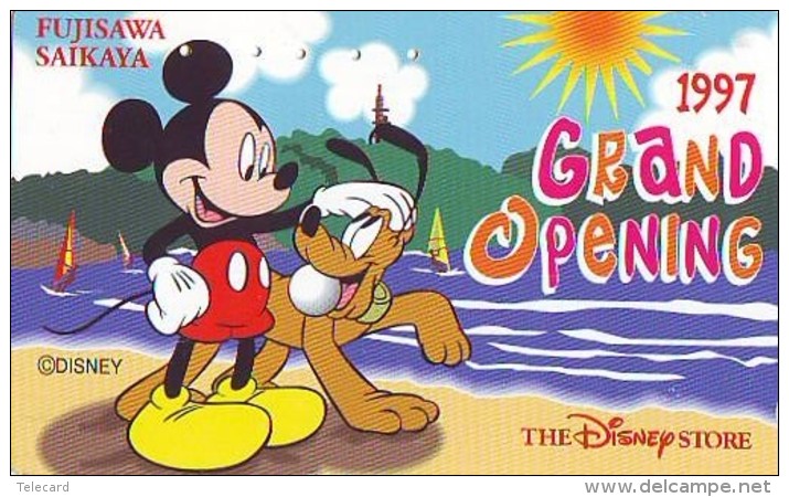 Télécarte Japon DISNEY STORE * 110-184706 * MICKEY &amp; Chien PLUTO * 4691 *  3500 EX 1997 * Japan Phonecard - Disney