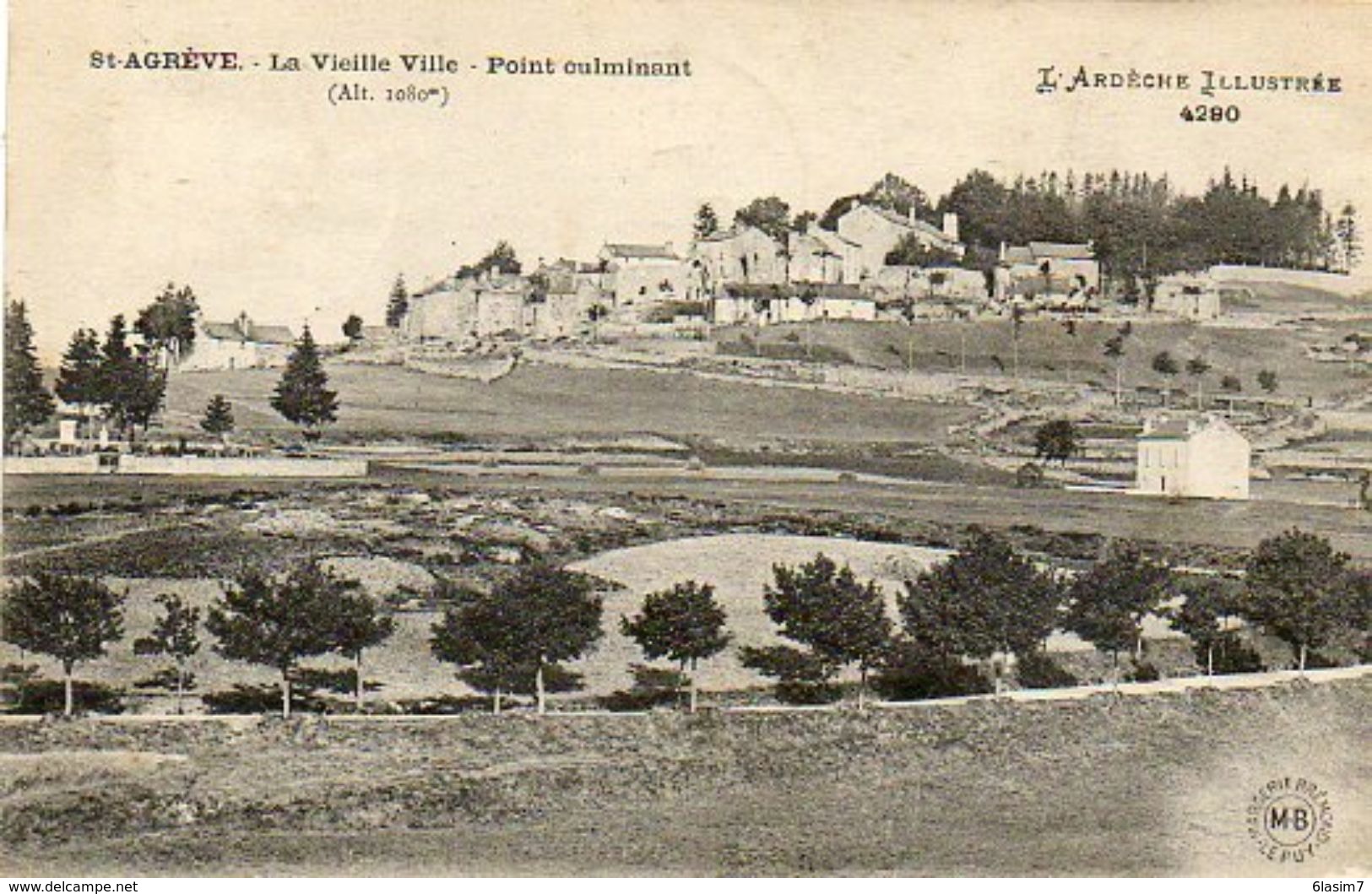 CPA - SAINT-AGREVE (07) - Aspect Du Point Culminant De La Vieille Ville En 1922 - Saint Agrève