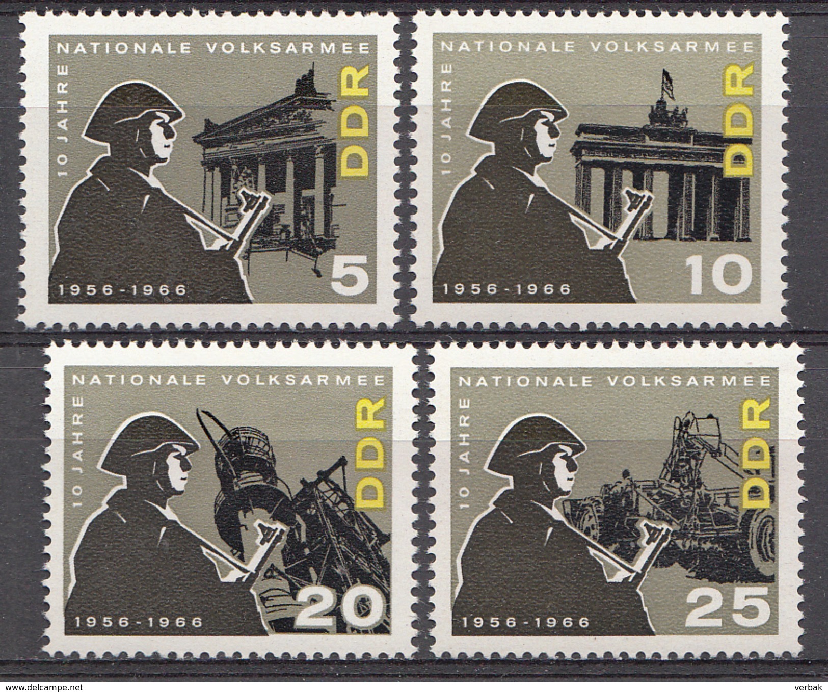 Allemagne DDR 1965  Mi.nr.: 1161-1164 Nationale Volksarmee  Neuf Sans Charniere /MNH / Postfris - Unused Stamps