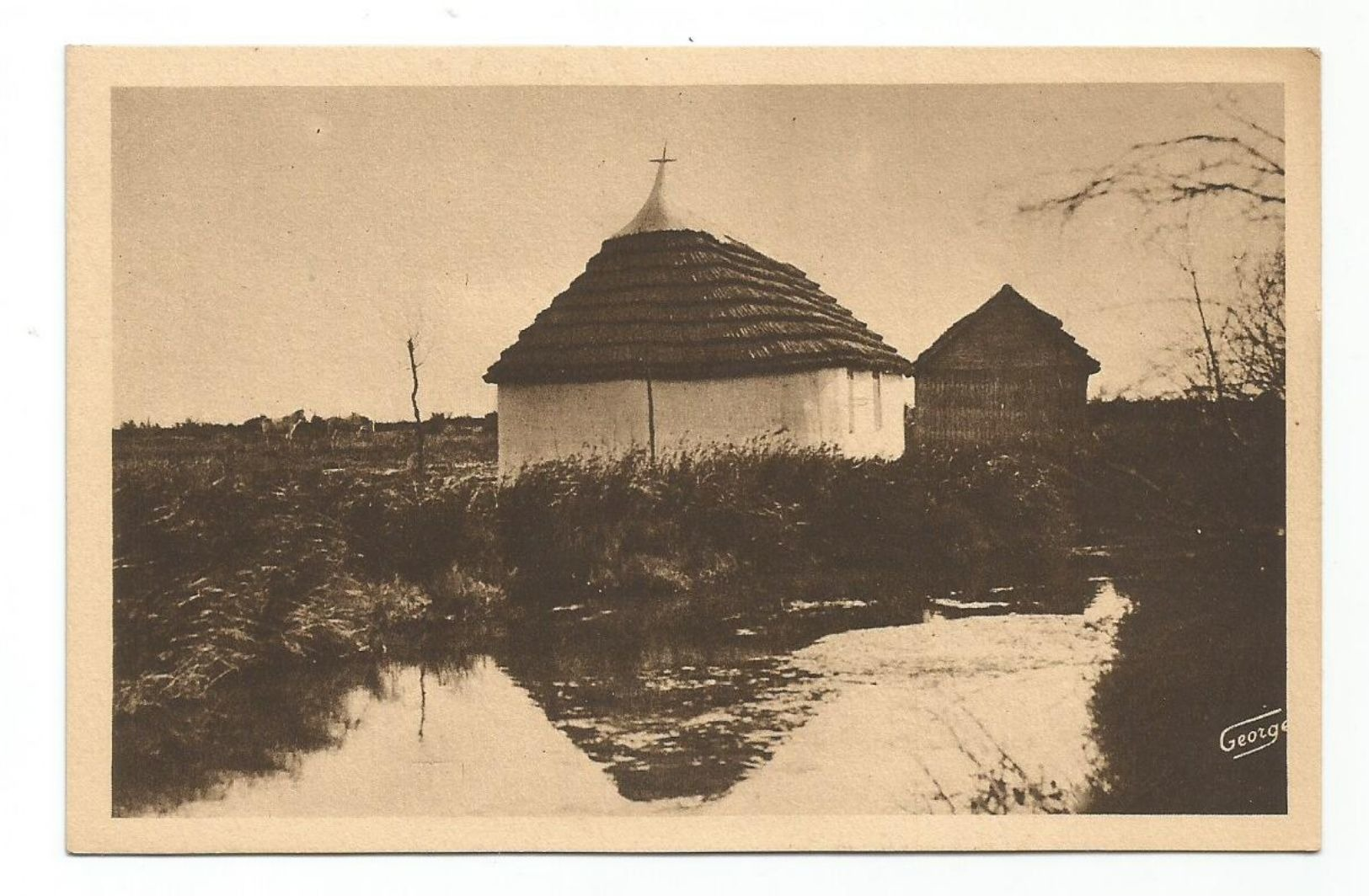 FRANCE EN CAMARAGUE CABANE DE GARDIAN PHOTO GEORGE - Autres & Non Classés