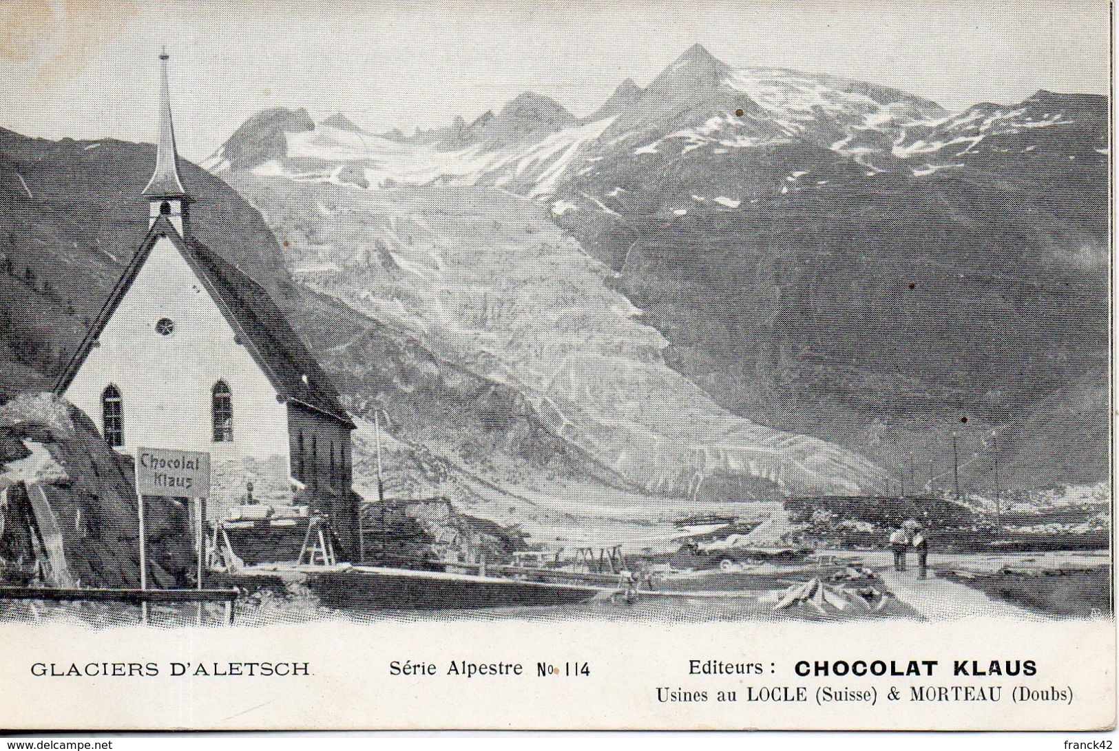 Suisse. Glacier D'aletsch. Chocolat Klaus - Otros & Sin Clasificación