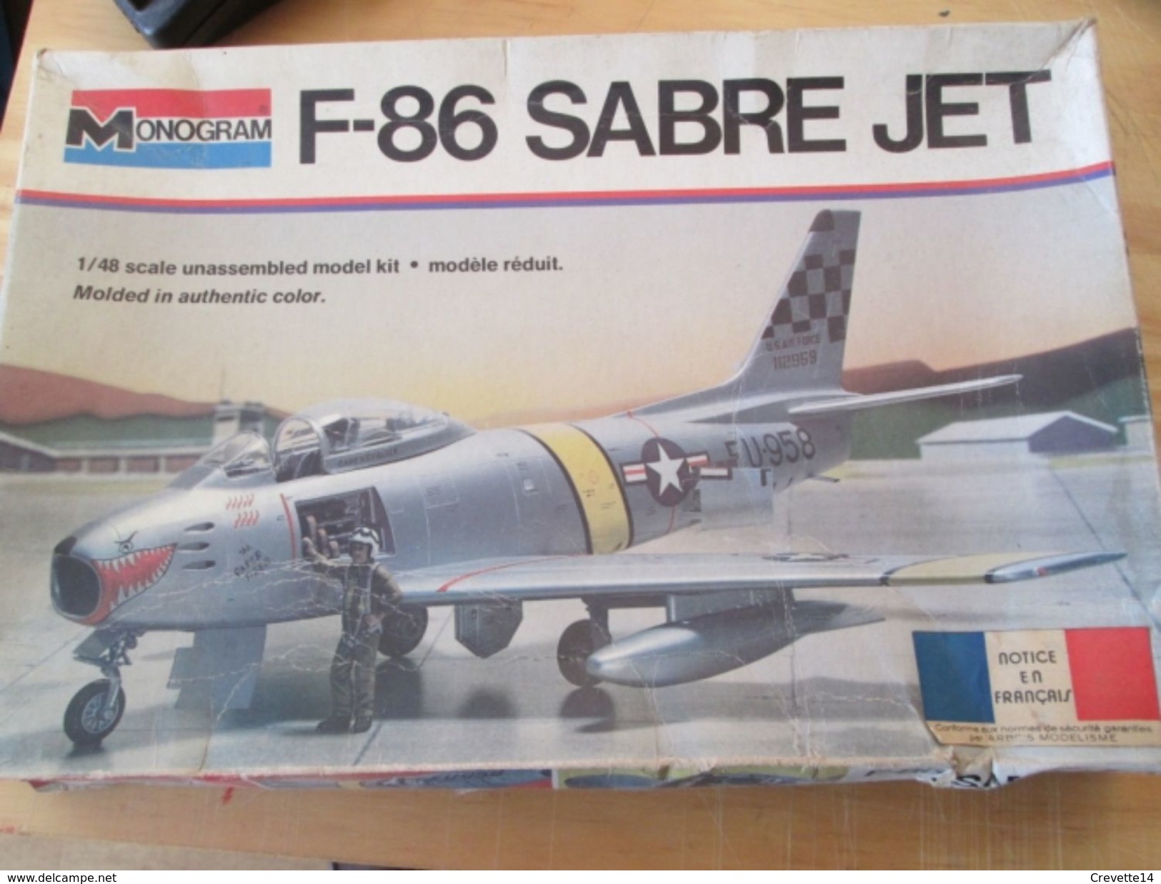 Kit314 Maquette Plastique à Monter - échelle 1/48e - MONOGRAM F-86 SABRE JET , Complète , Avec Décals Et Notice , Non Co - Vliegtuigen