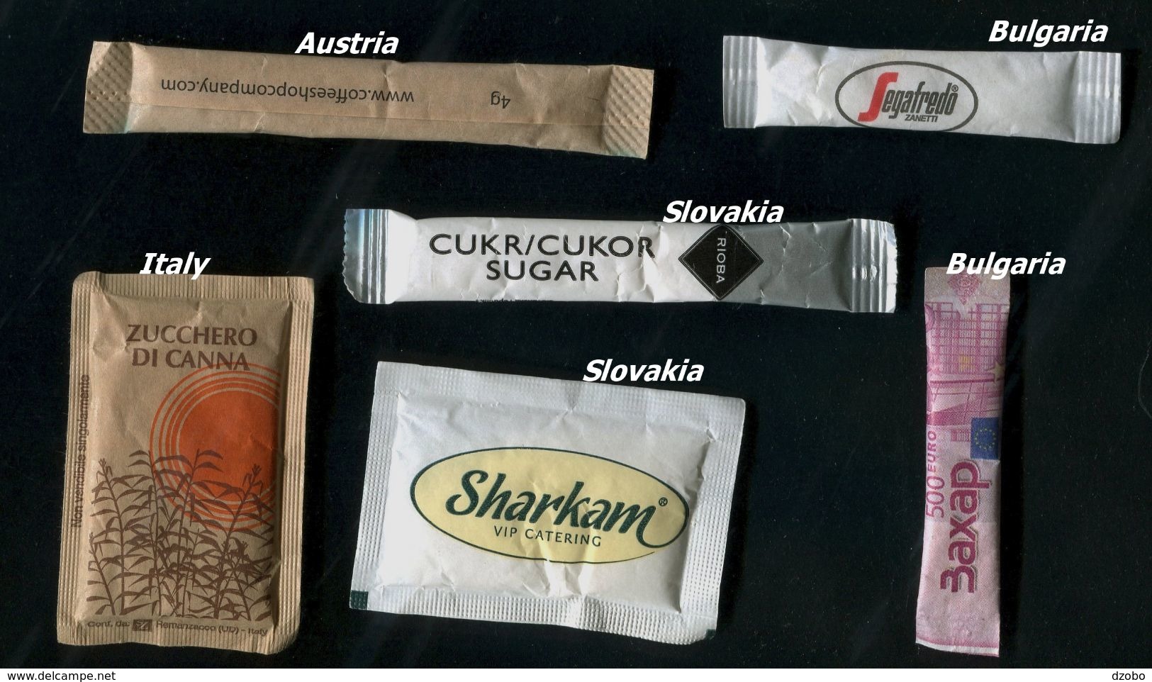 18 PARTIA-Lot MIX (Italy, Austria, Bulgaria, Slovakia) Sugar-Zucker-Sucre-Azucar 6 Pcs Mint - Azúcar