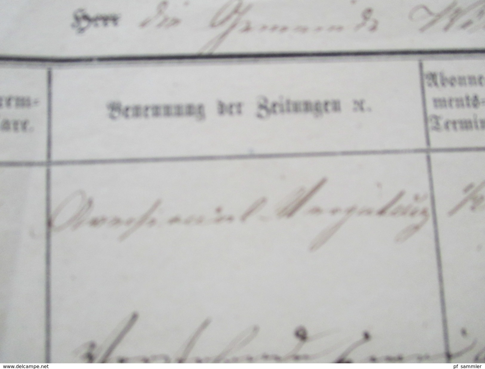 Altdeutschland Thurn Und Taxis 1869 Quittung Abonnement Einer Zeitung. Stempelsteuer. Fingerhutstempel K1 Schotten - Non Classificati