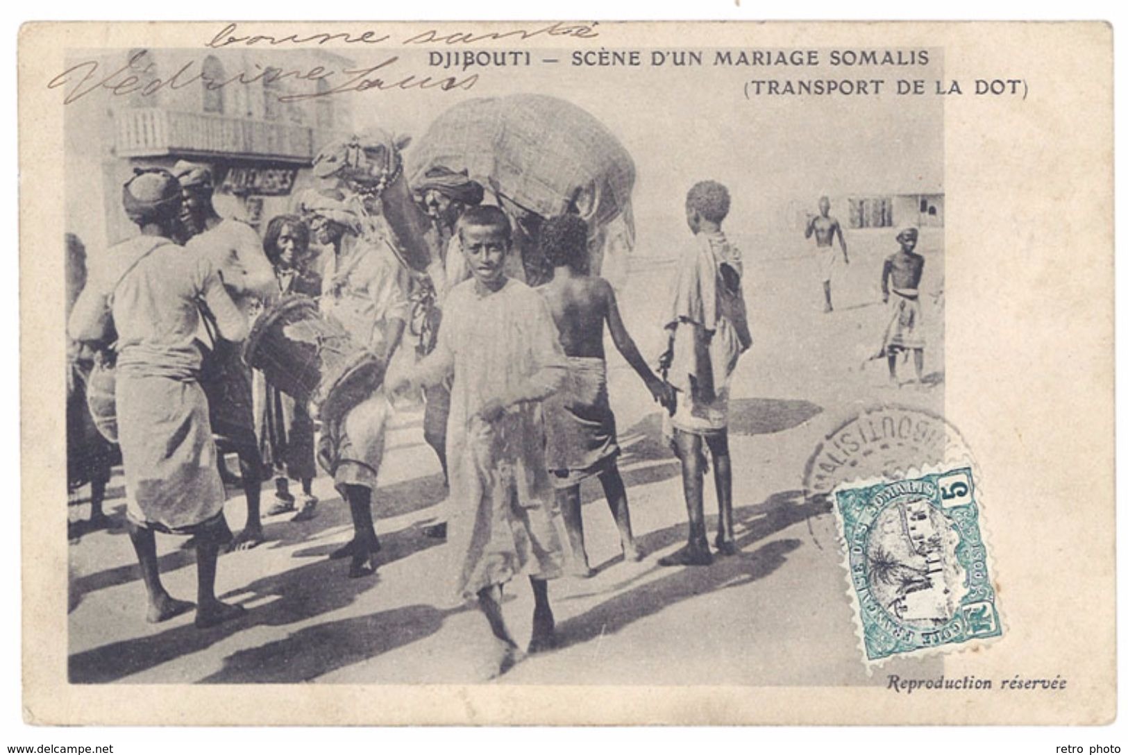 Cpa Djibouti - Scène D'un Mariage Somalis ( Transport De La Dot ) - Djibouti