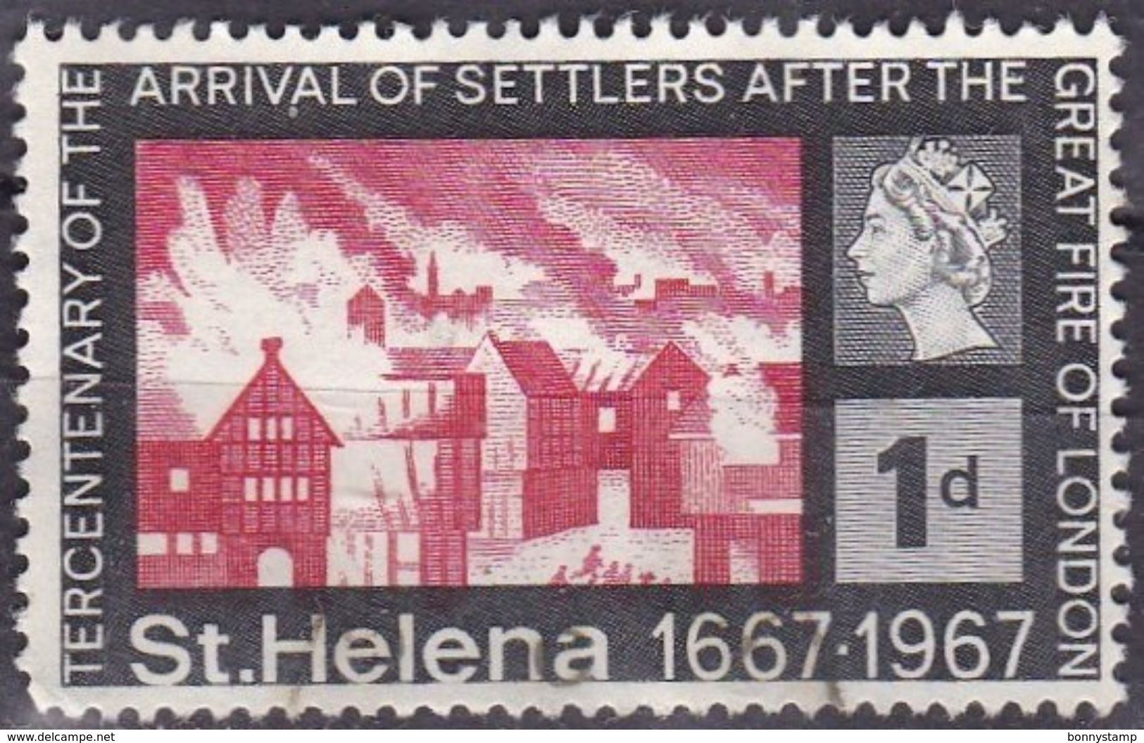 St. Helena, 1967 - 1p The Great Fire Of London - Nr.197 Usato° - St. Helena