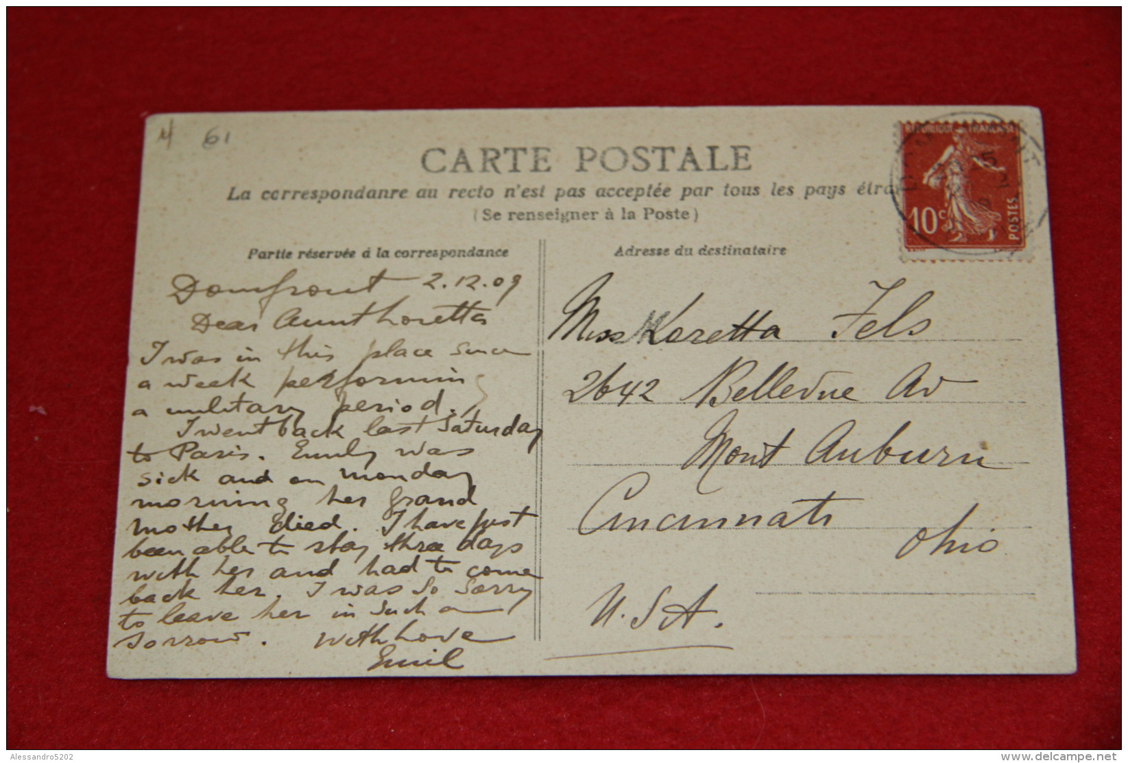 61 Domfront La Croix 1909 - Domfront