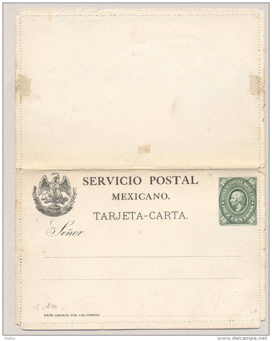 Mexico - 10 Cents Letter Card - Unused - Mexico