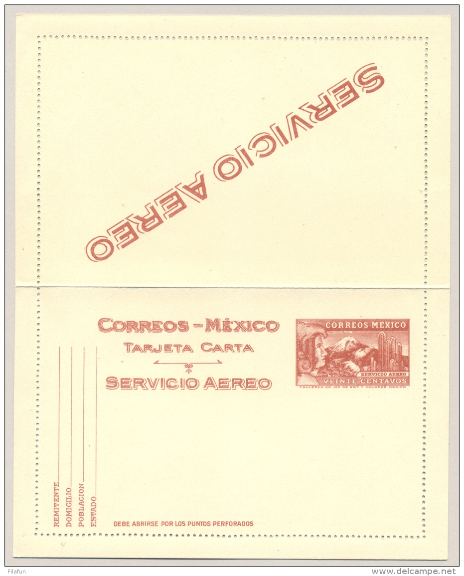 Mexico - 20 Cents Letter Card - Servicio Aero - Unused - Mexico