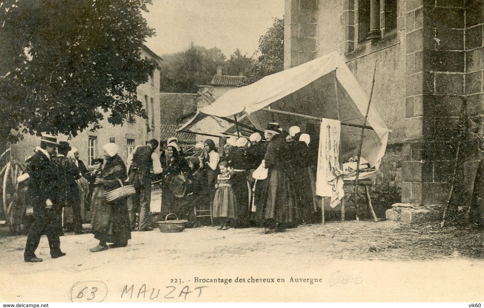 63   MANZAT  BROCANTAGE DES CHEVEUX EN AUVERGNE - Manzat