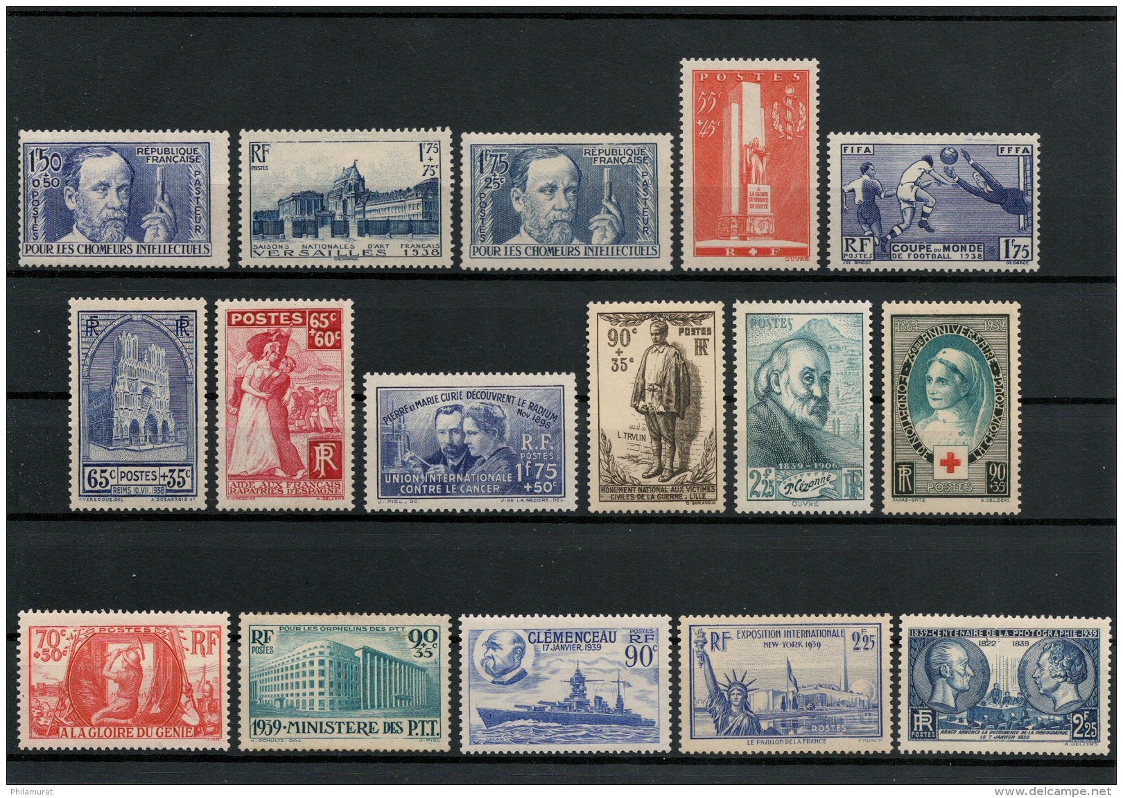 France 1900/1939 Collection Neufs ** Sans Charnière - COTE 985 &euro; - Collections