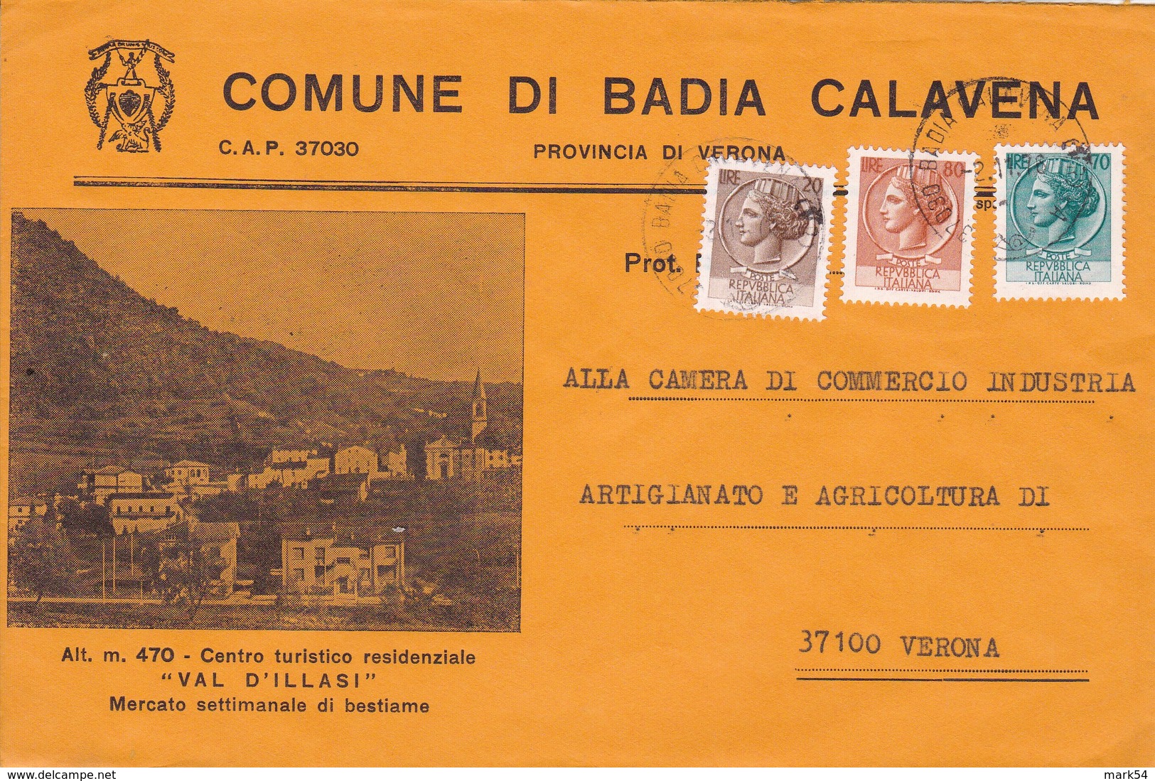 Comuni D'Italia - Badia Calavena - Verona - Busta Intestata - Other & Unclassified