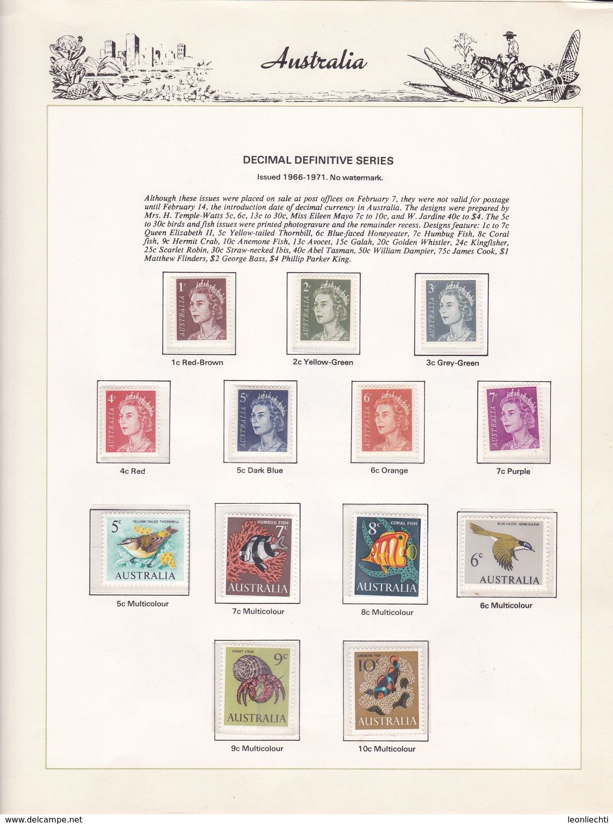 Ausralien 1966 - 1985 Im Vordruck, The Hingeless Australian Stamp Album - Complete Years