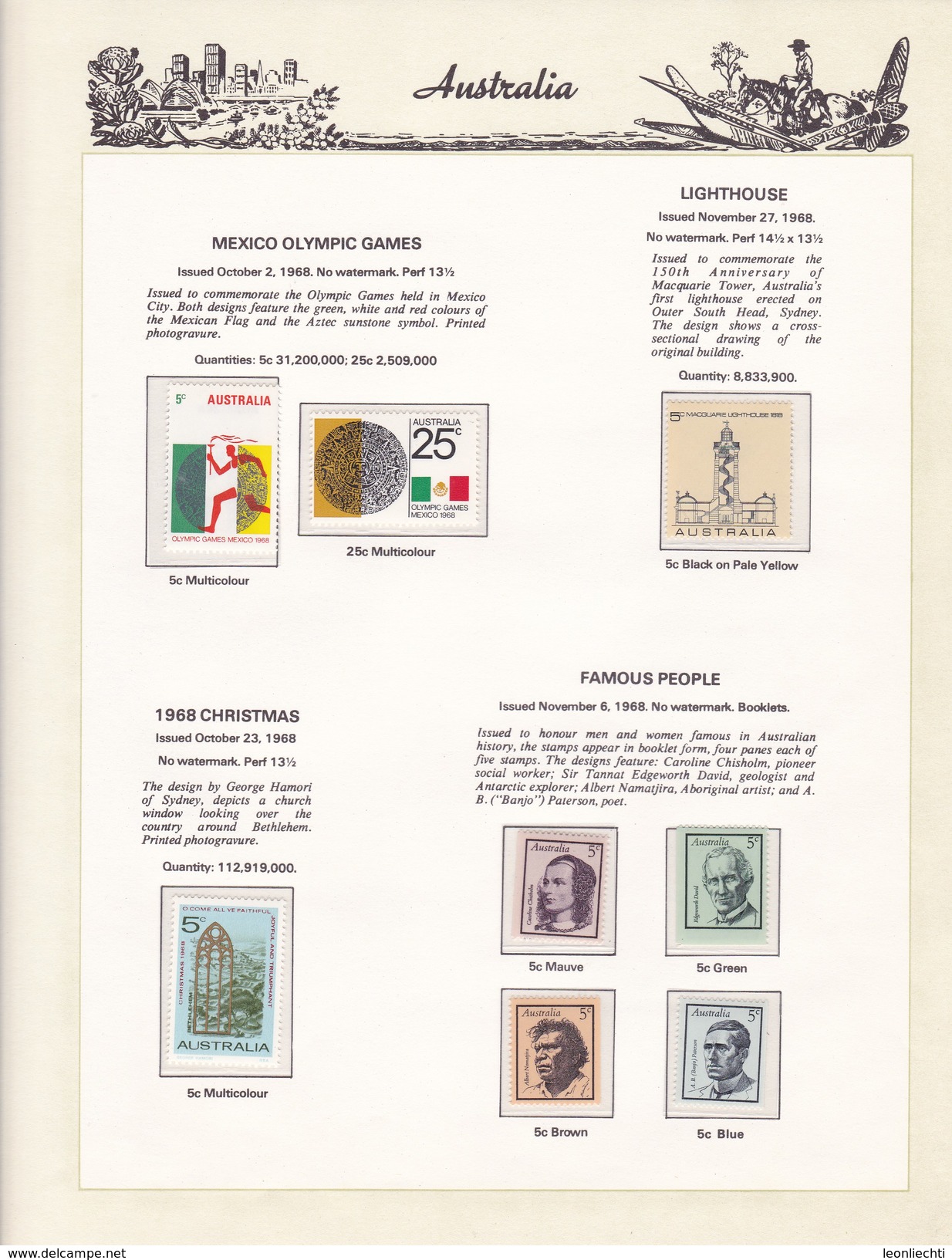 Ausralien 1966 - 1985 im Vordruck, The Hingeless Australian Stamp Album