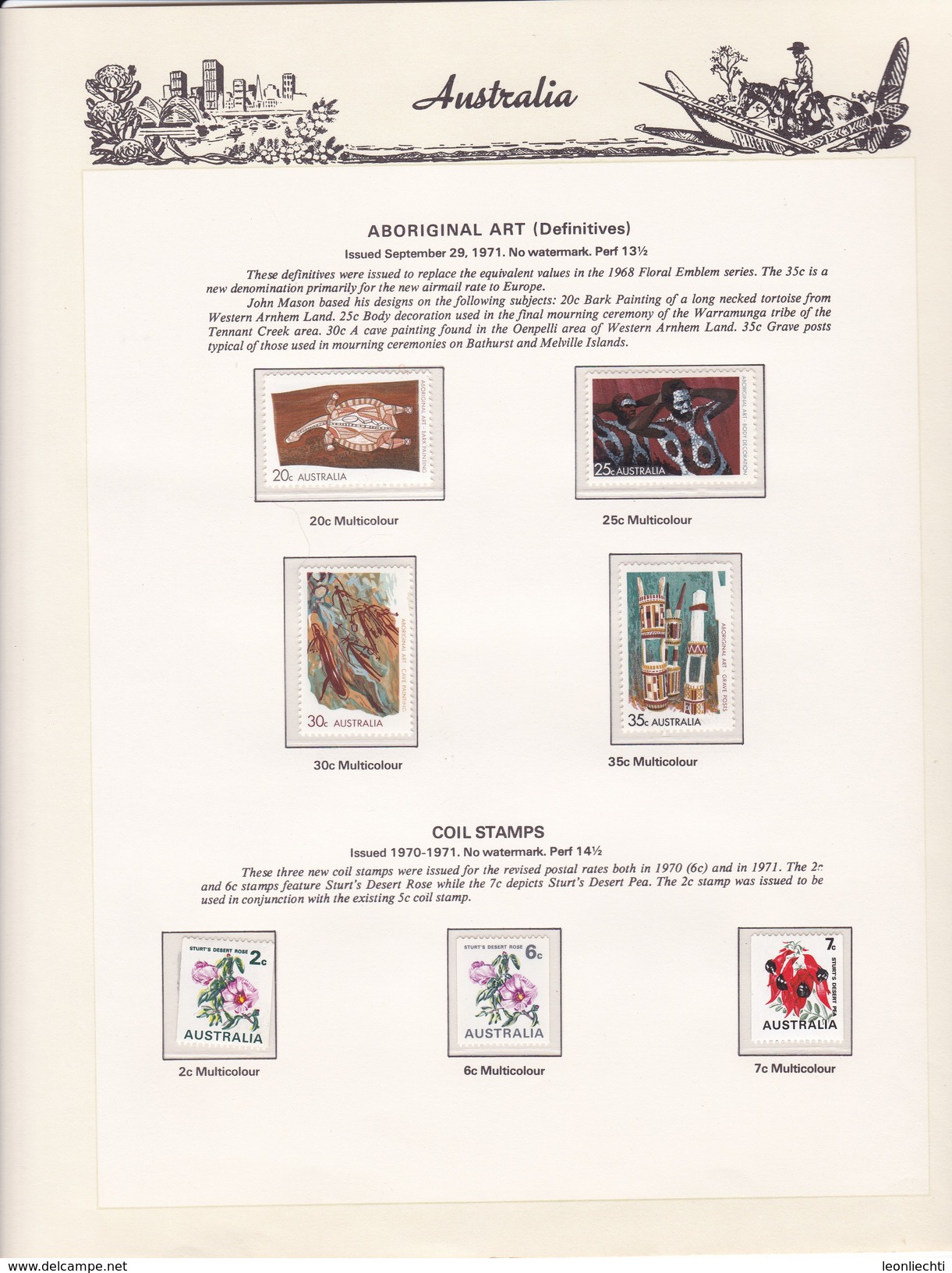 Ausralien 1966 - 1985 im Vordruck, The Hingeless Australian Stamp Album