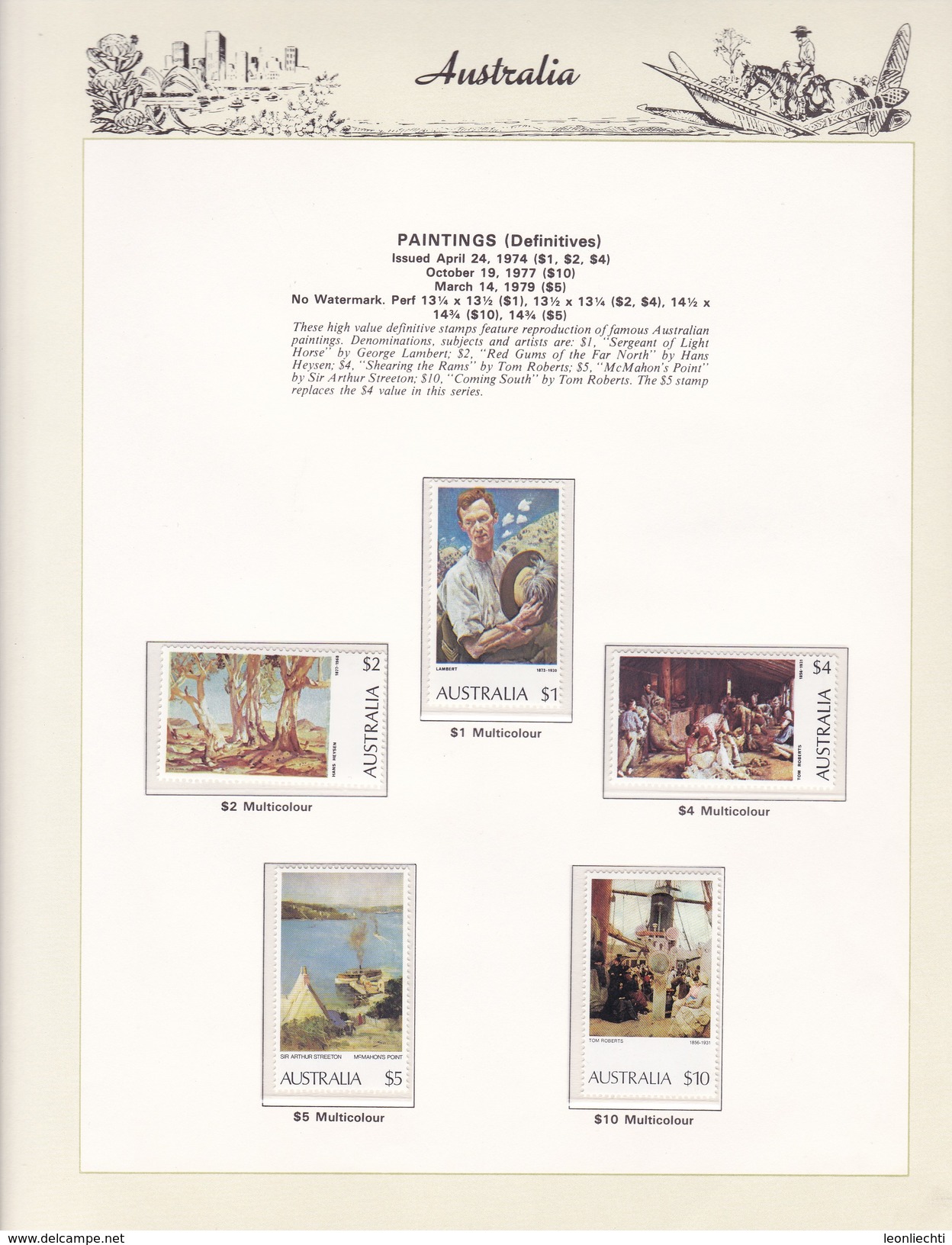 Ausralien 1966 - 1985 im Vordruck, The Hingeless Australian Stamp Album