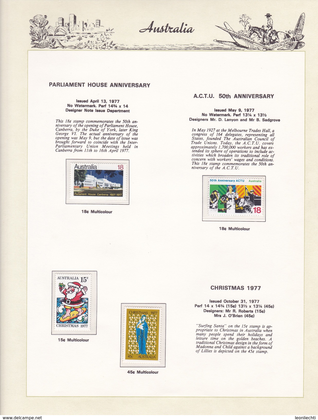 Ausralien 1966 - 1985 im Vordruck, The Hingeless Australian Stamp Album