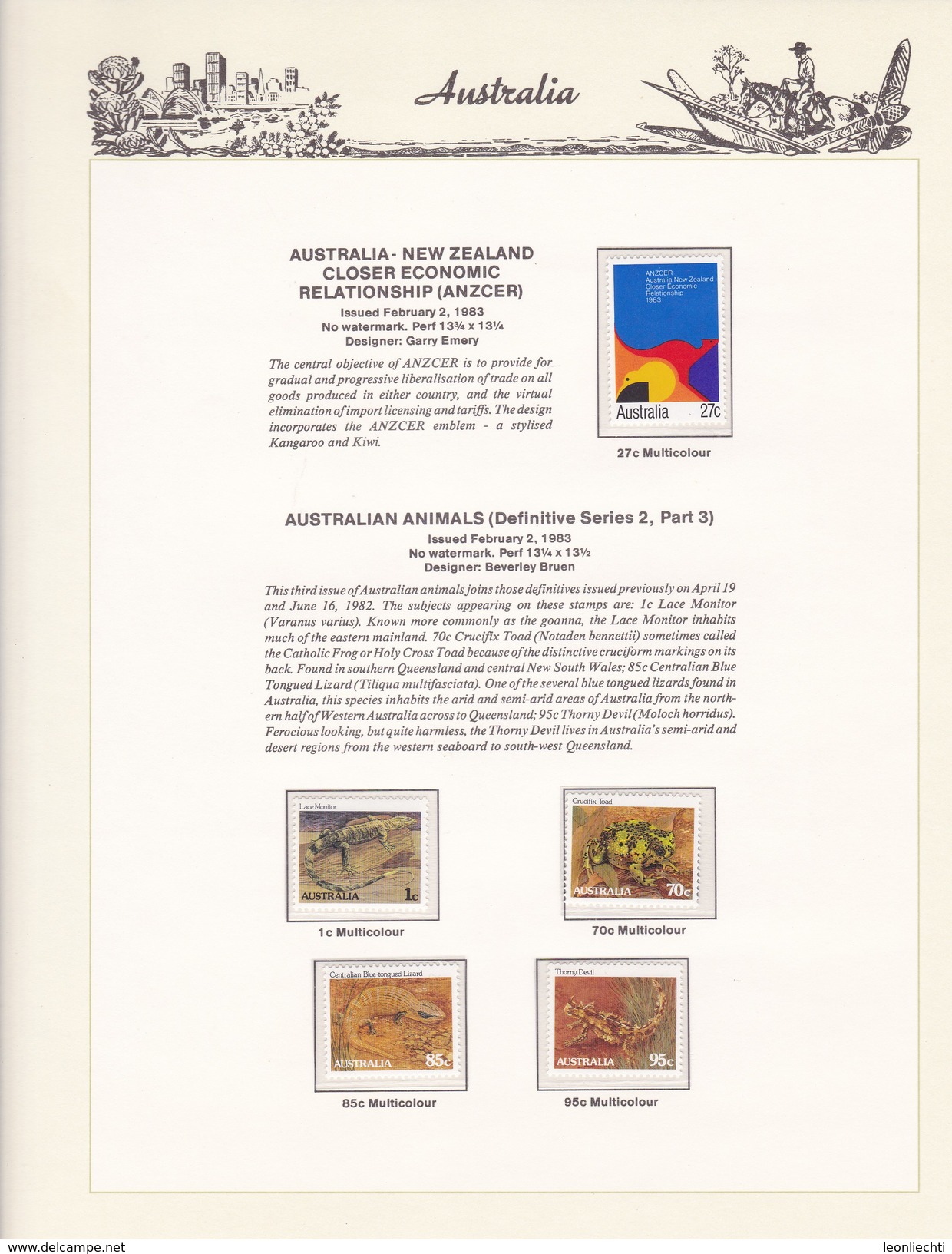 Ausralien 1966 - 1985 im Vordruck, The Hingeless Australian Stamp Album