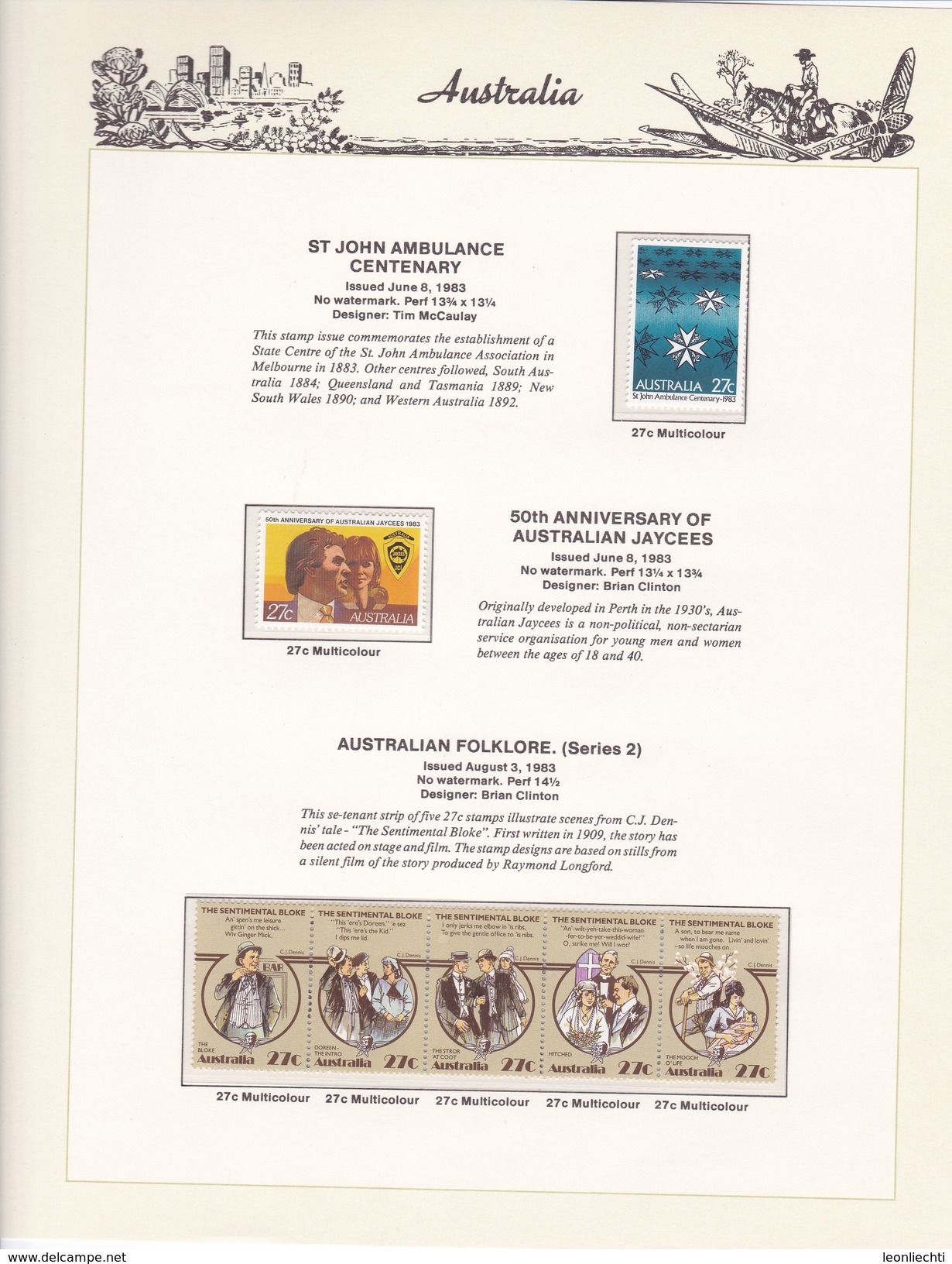 Ausralien 1966 - 1985 im Vordruck, The Hingeless Australian Stamp Album