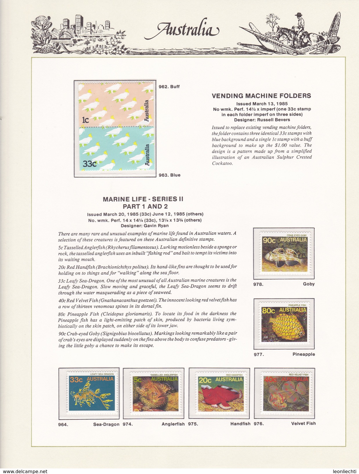 Ausralien 1966 - 1985 im Vordruck, The Hingeless Australian Stamp Album